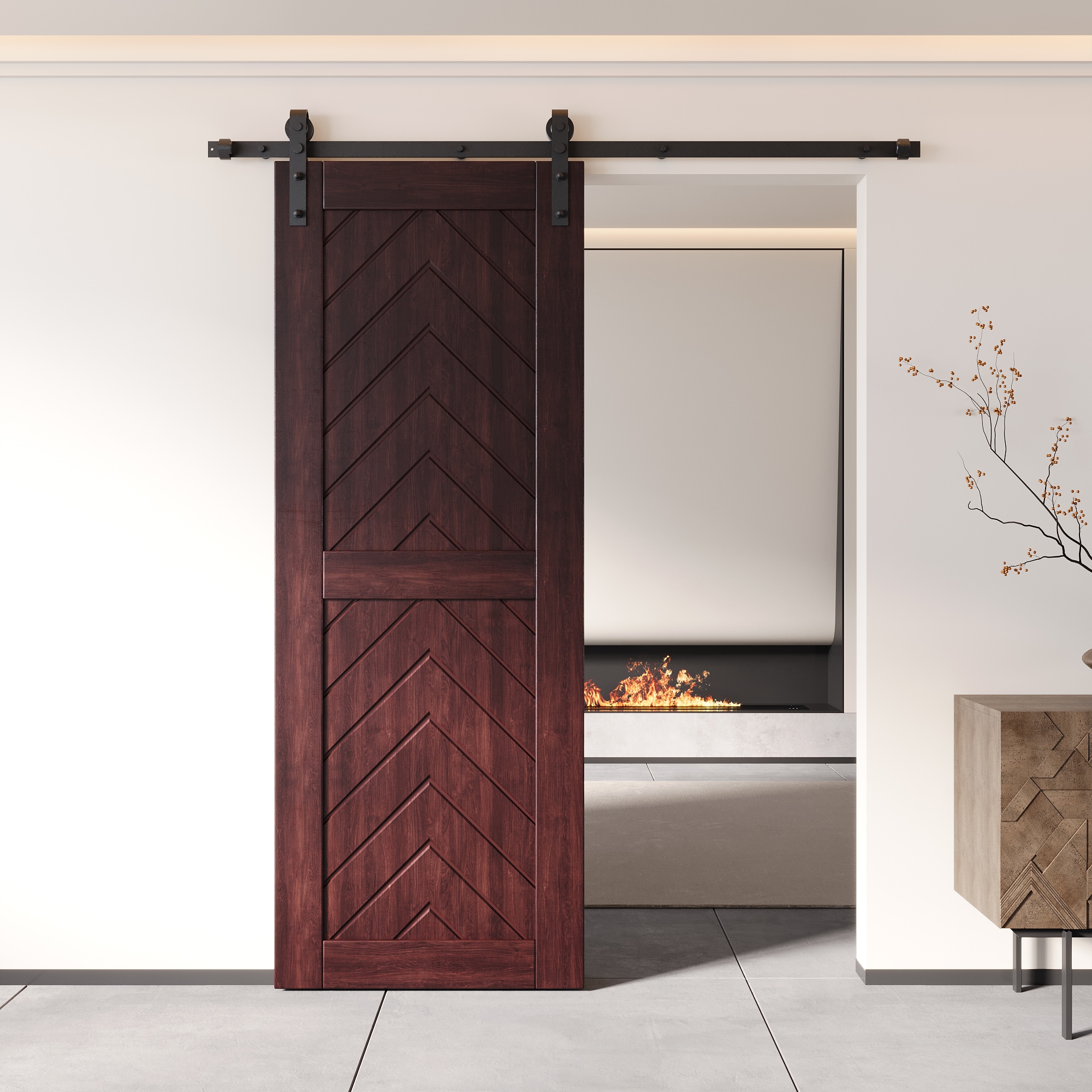 HOMACER JT1-2680-RD Barn-Doors - View #8