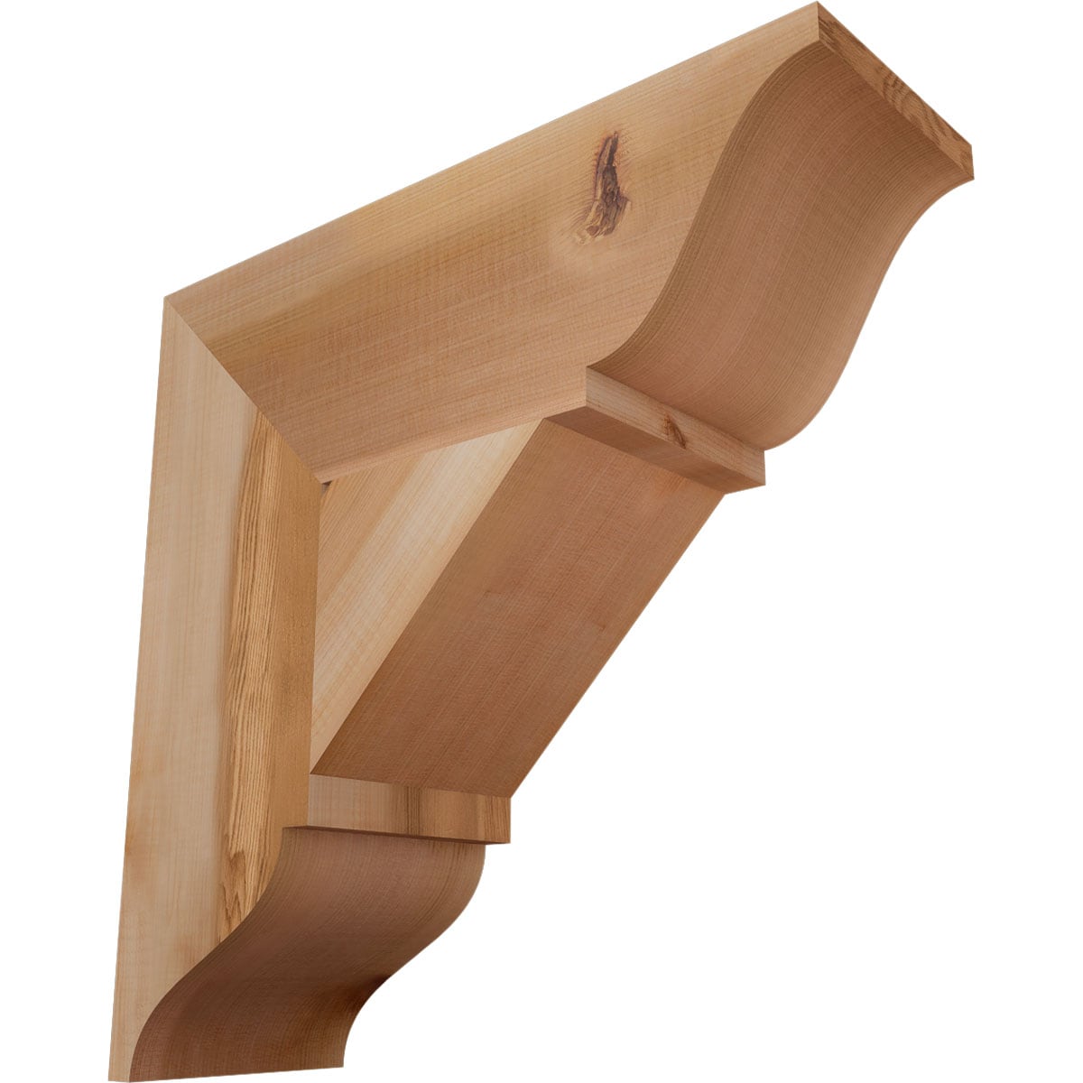Ekena Millwork BKT06X18X18TRA01SWR Traditional traditional smooth 5-1/2-in x 18-in x 18-in Western red cedar Brown Wood Standard bracket