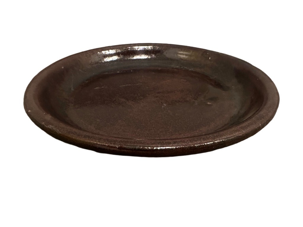 allen + roth GO2025-55 11.6-in Christmas Red Glazed ceramic Plant Saucer