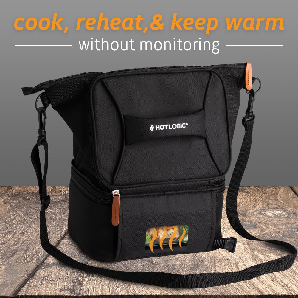 Hotlogic Food Warming Tote, Lunch Bag Plus 12V, Red