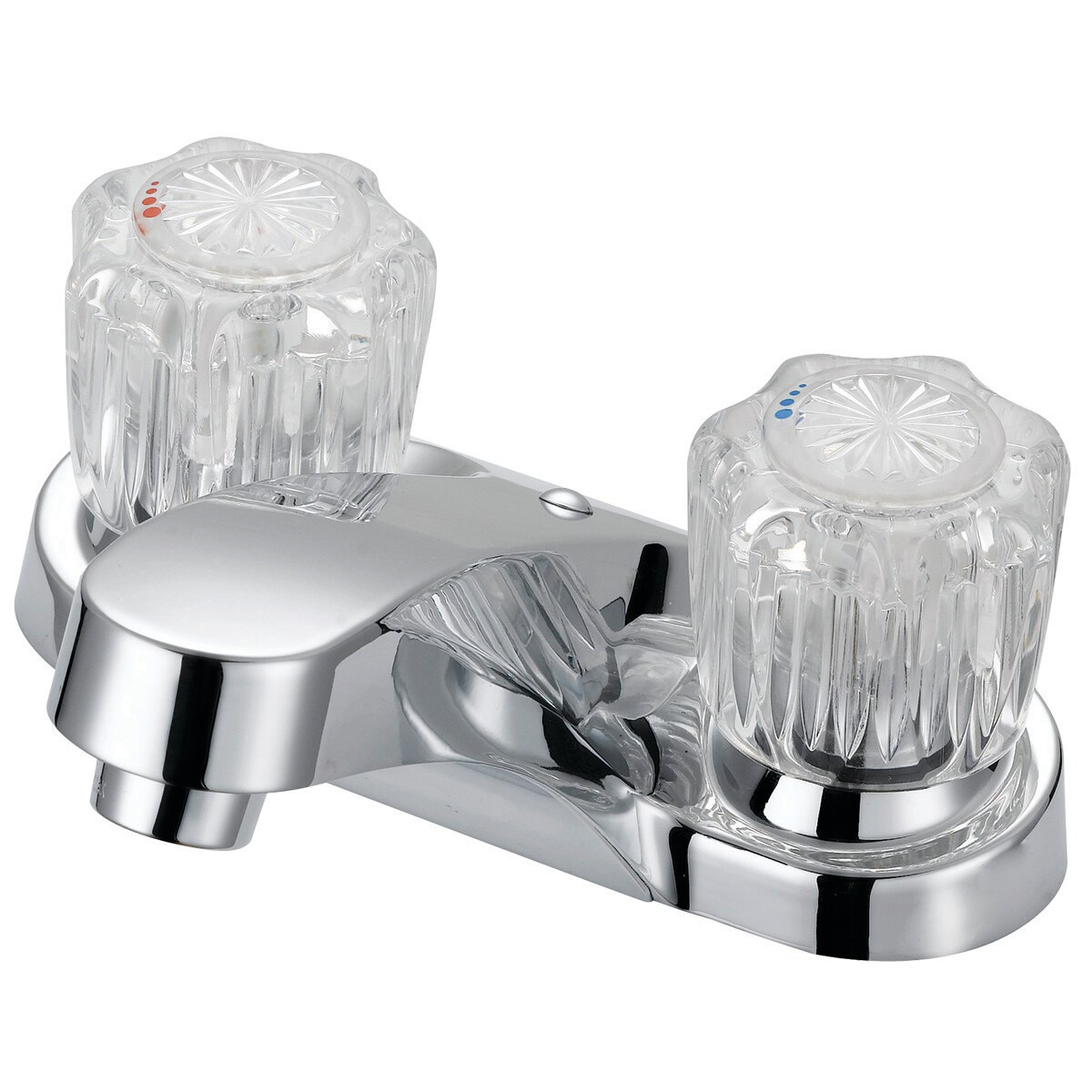 EZ-FLO Prestige Chrome 2-Handle Deck-Mount Low-Arc Handle Kitchen Faucet (Deck Plate Included)
