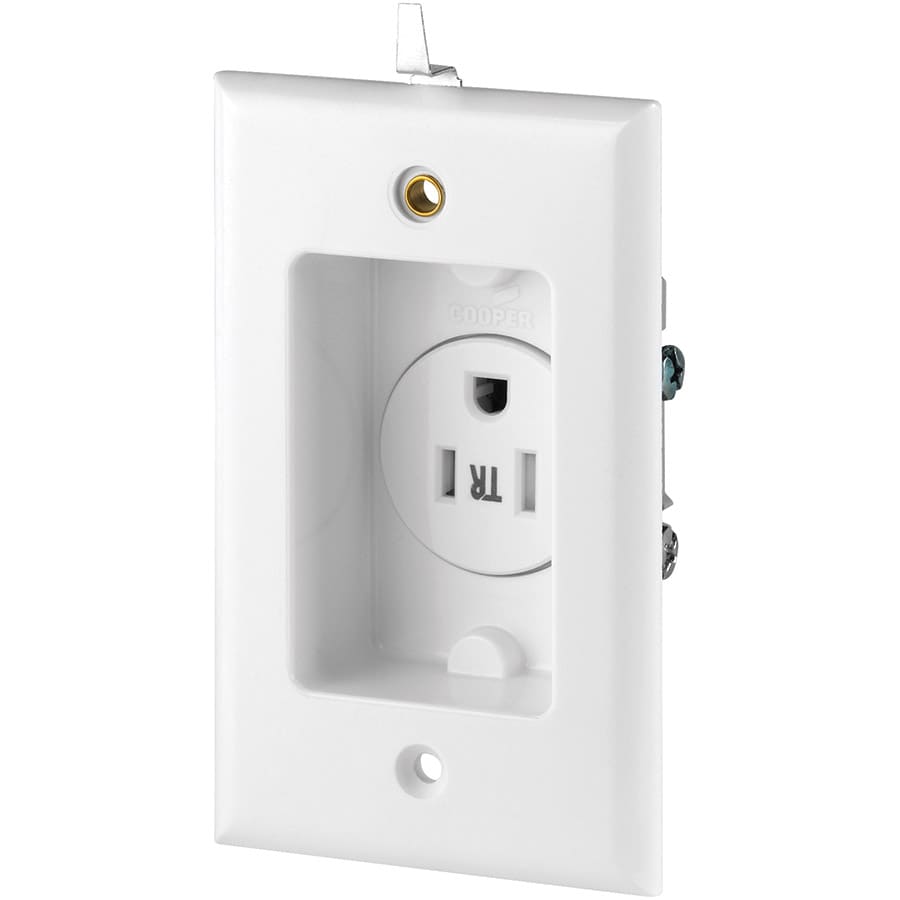 Eaton 15-Amp 125-volt Tamper Resistant Residential/Commercial Duplex Switch  Outlet, White in the Electrical Outlets department at