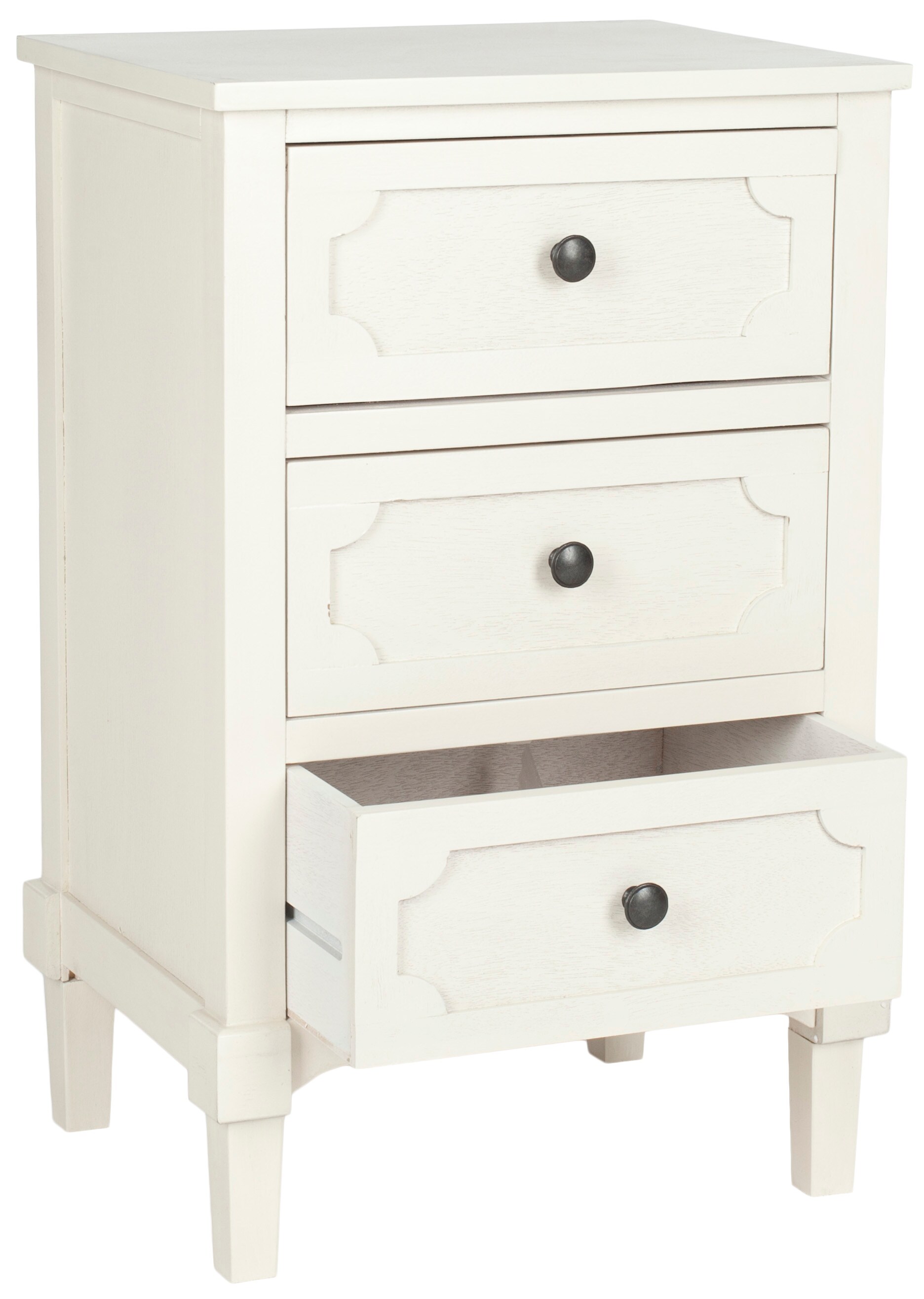 Safavieh Rosaleen 16.9-in W x 26.8-in H White Wood Veneer End Table ...