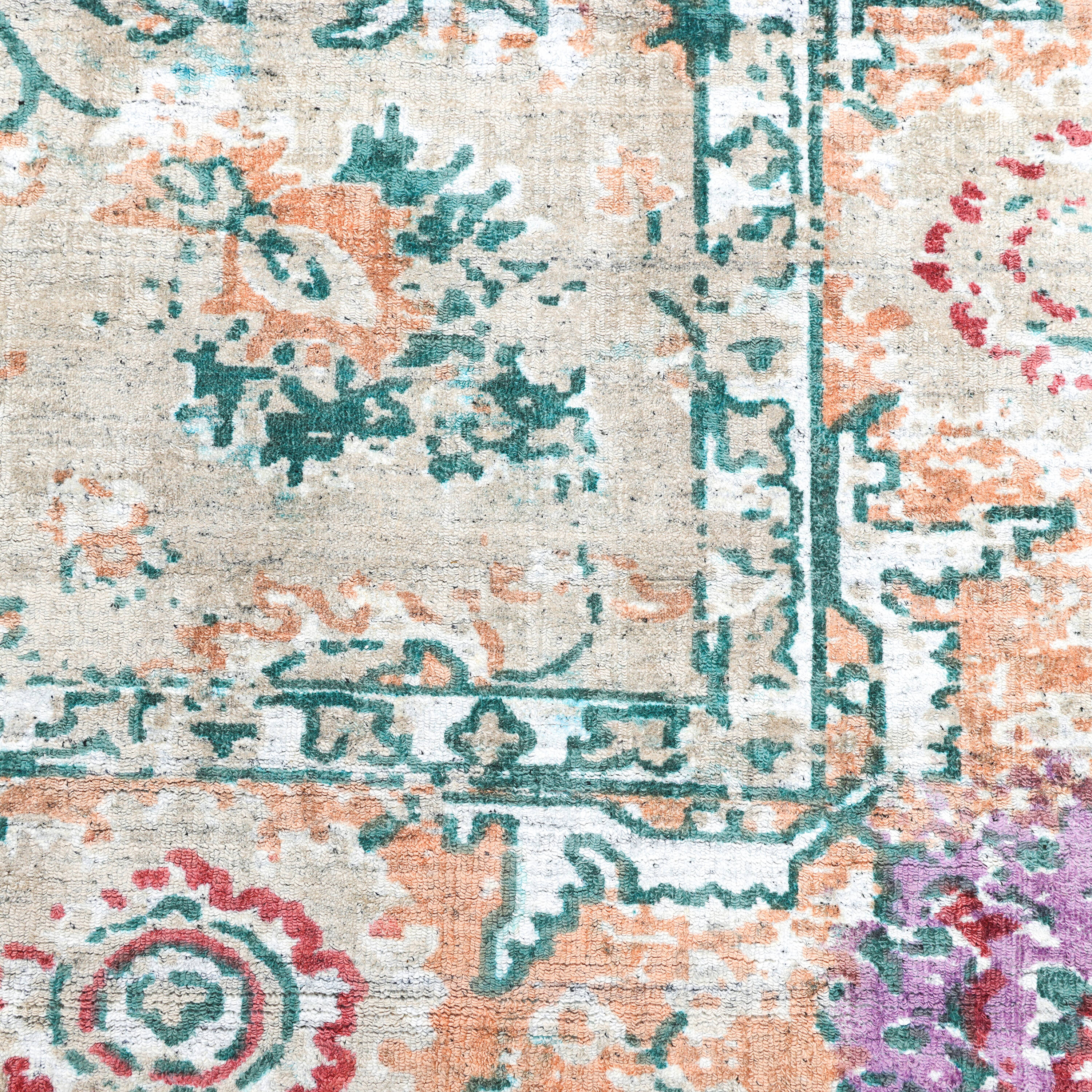 Solo Rugs Modern 9 x 12 (ft) Loomed Synthetic Beige Rectangular Indoor ...
