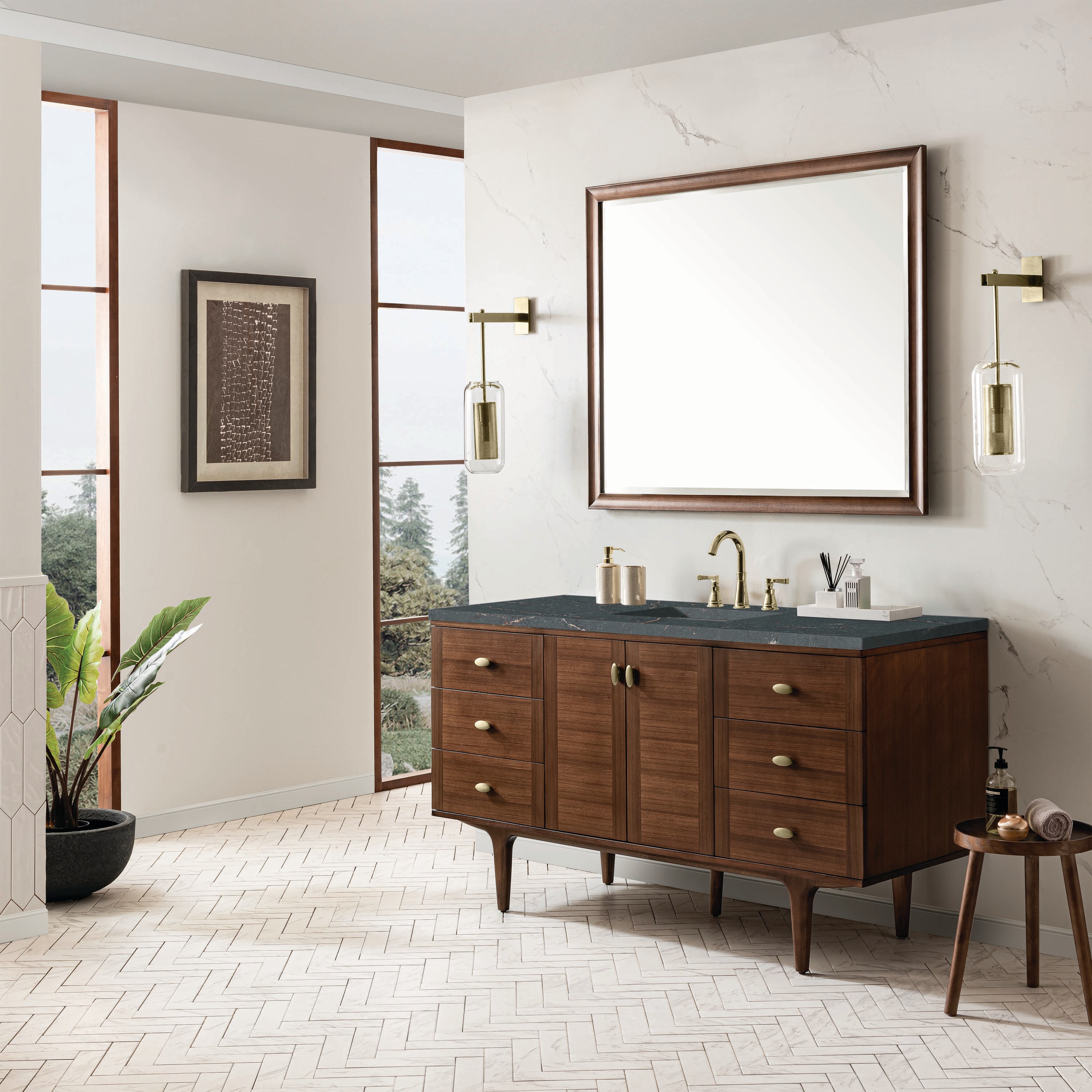 James Martin Vanities 670-V60S-WLT-3PBL Bath-Vanity-Combo - View #4