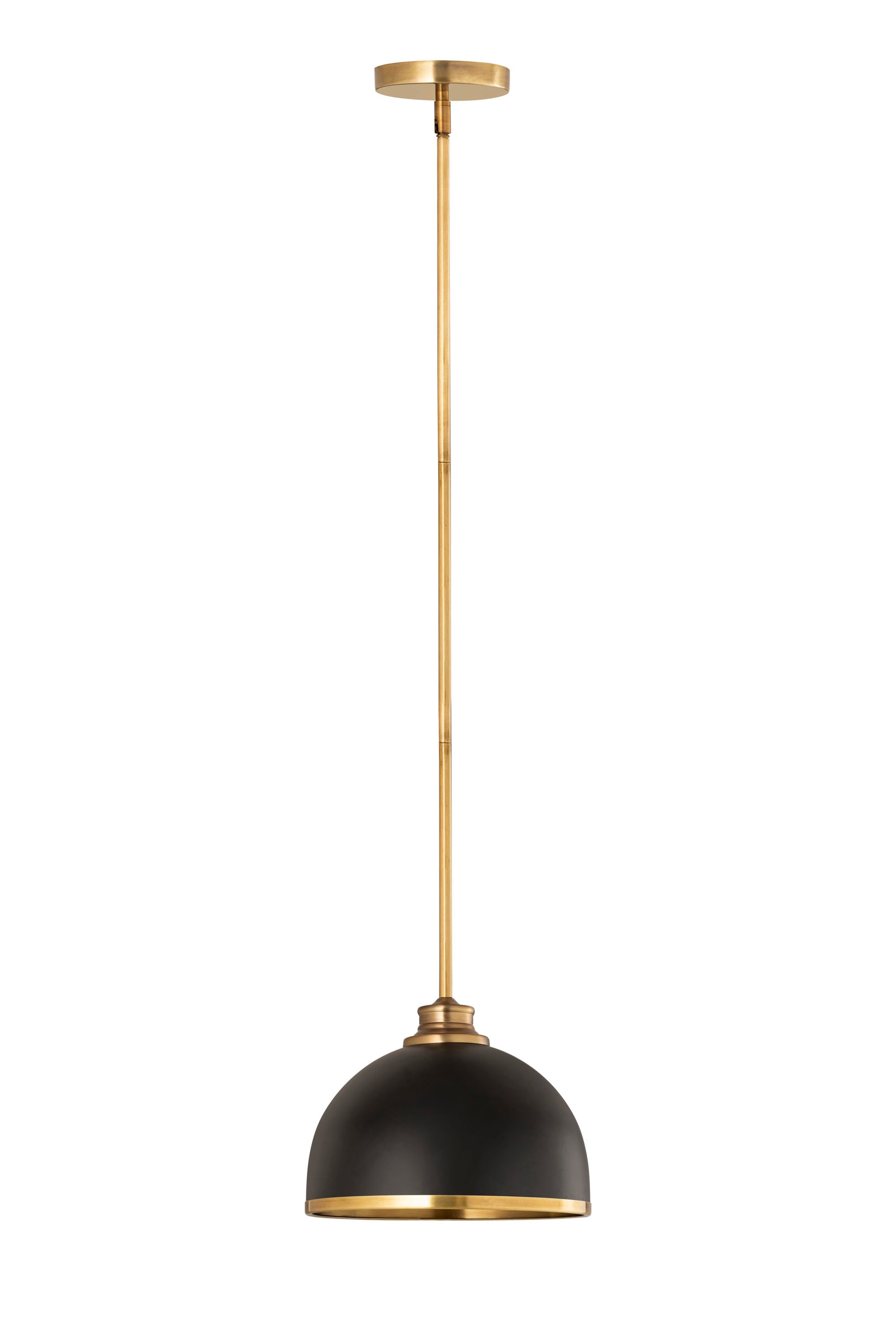 Z-Lite Landry Rubbed Brass Modern/Contemporary Dome Medium Hanging ...