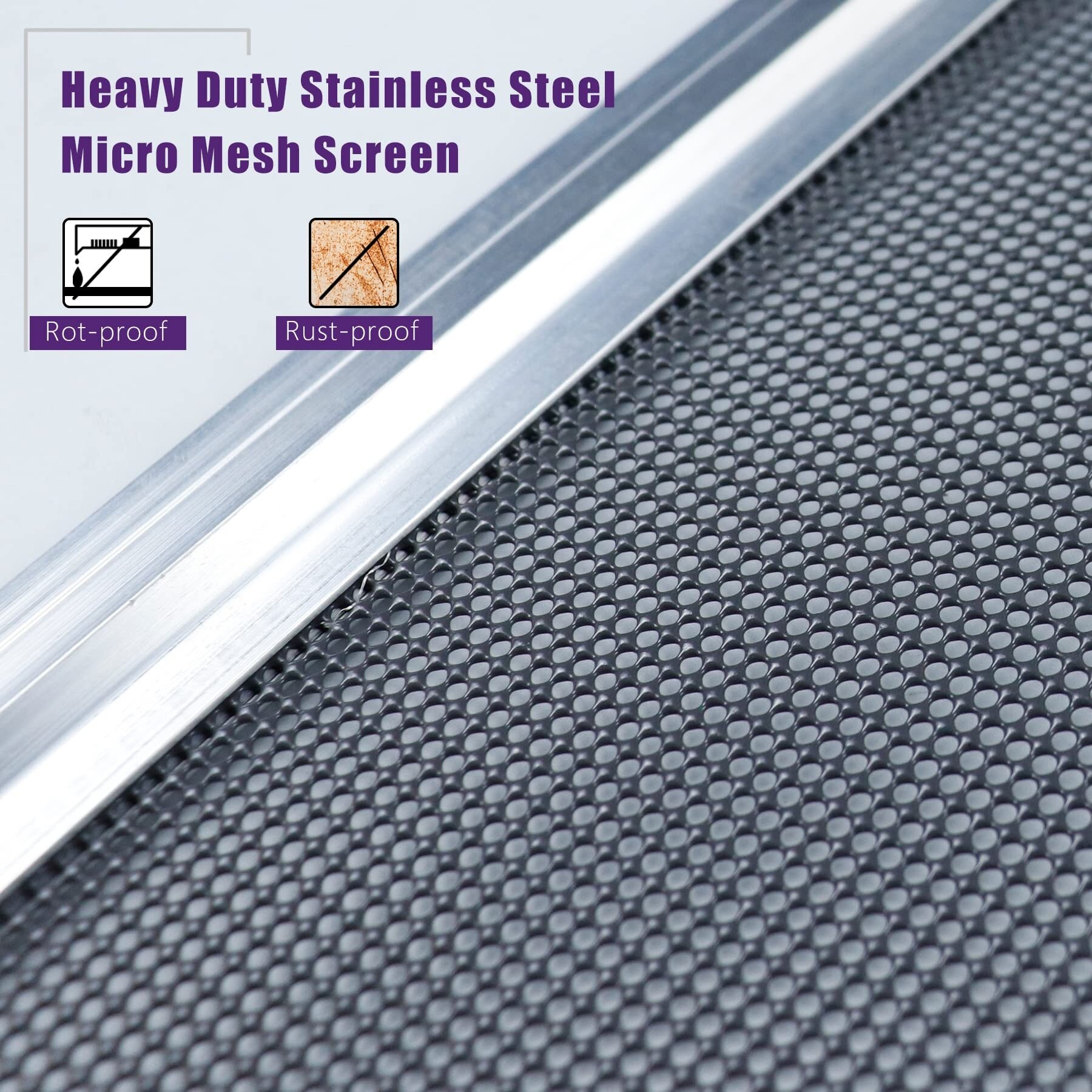 Phyfalip 15 Pack 5 Inch Stainless Steel Micro Mesh Gutter Guard Kit 48 ...