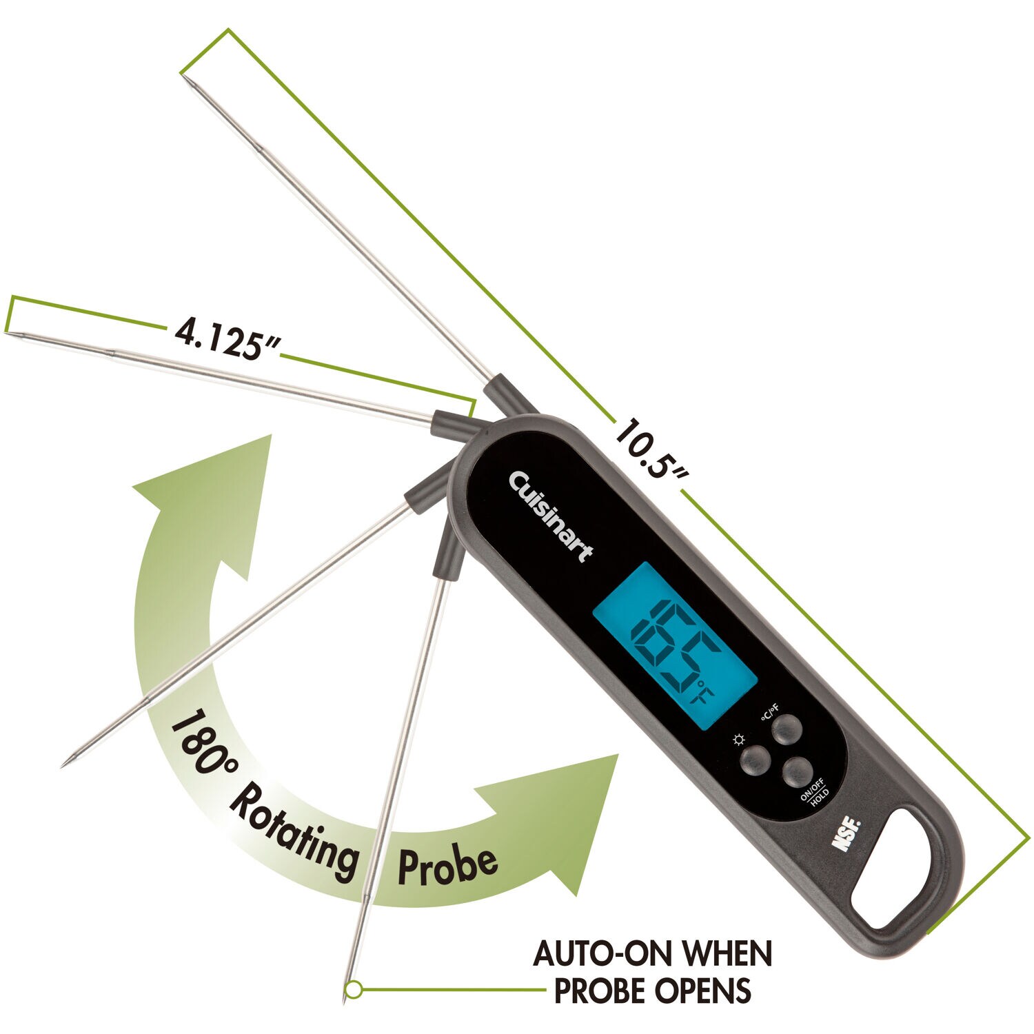 Cuisinart Digital Leave-in Meat Thermometer in the Meat Thermometers  department at