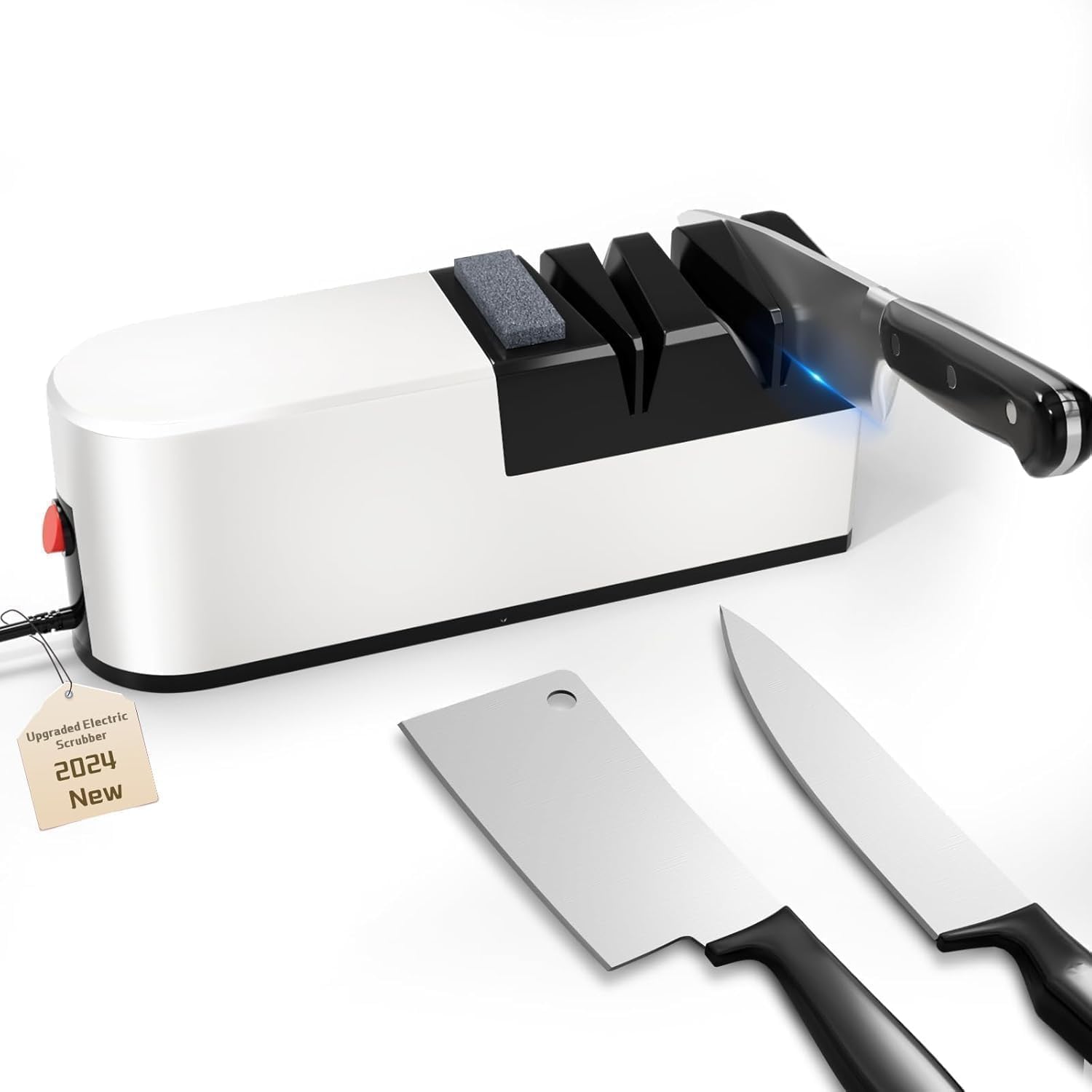 DHMHD  Electric Knife Sharpener 5 in 1 Knife Sharpening System with Diamond Sharpener for Straight Blade Repair and Sharpening