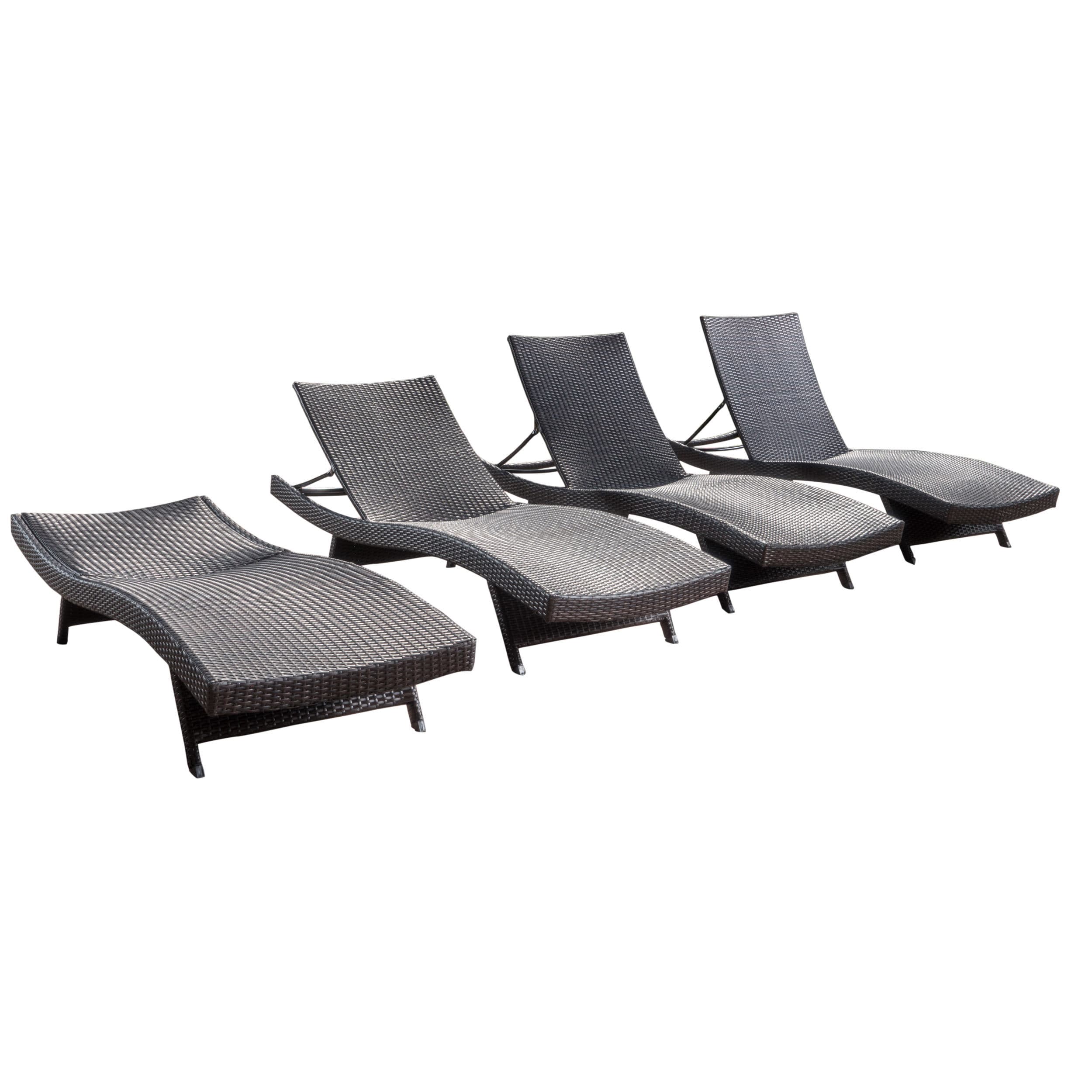 Best Selling Home Decor Toscana Set Of 4 Wicker Stackable Brown Plastic  Frame Stationary Chaise Lounge Chair(S) With Woven Seat In The Patio Chairs  Department At Lowes.Com