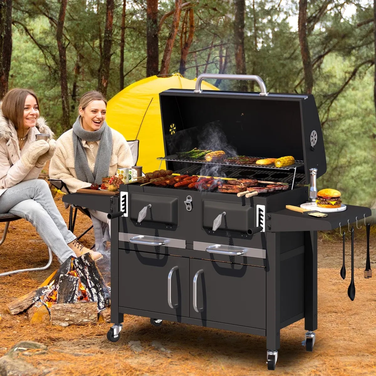 U-HOMY SC-158BK-OT Charcoal-Grills - View #4