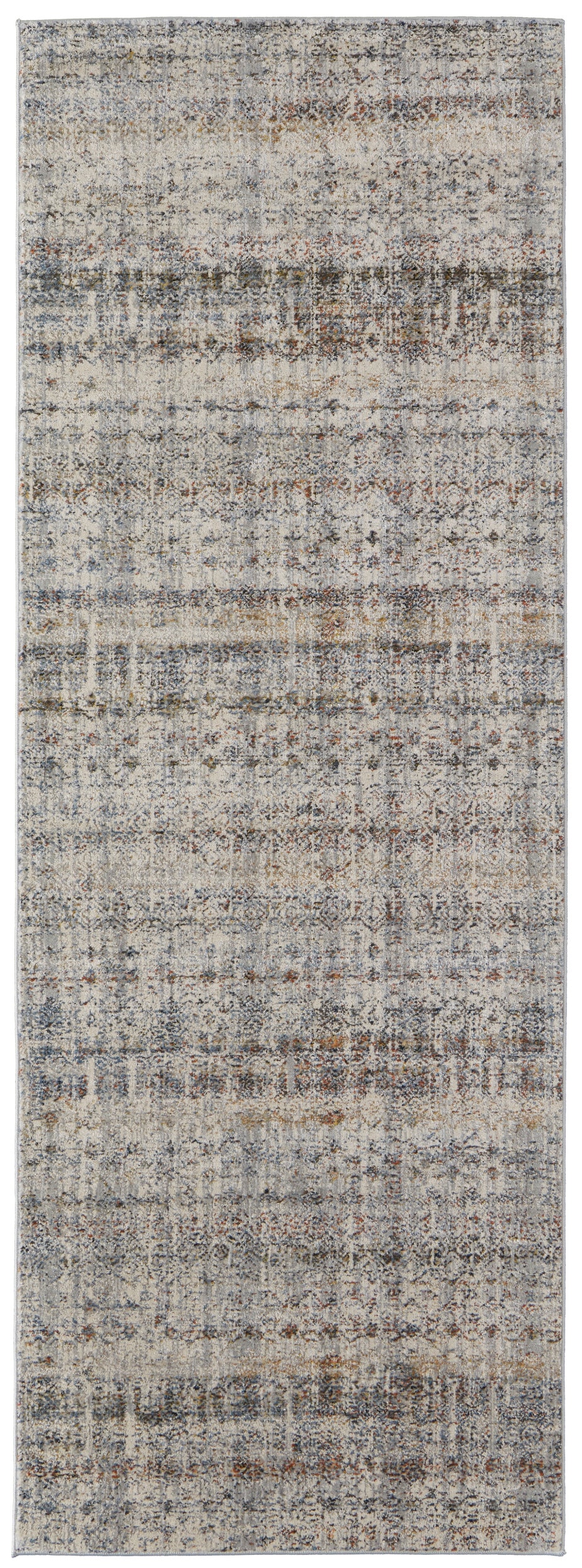 Room Envy KAIR39GLGRY000I68 2 x 8 (ft) Loomed Polypropylene Tan/Ivory/Blue Rectangular Indoor Distressed/Overdyed Runner rug