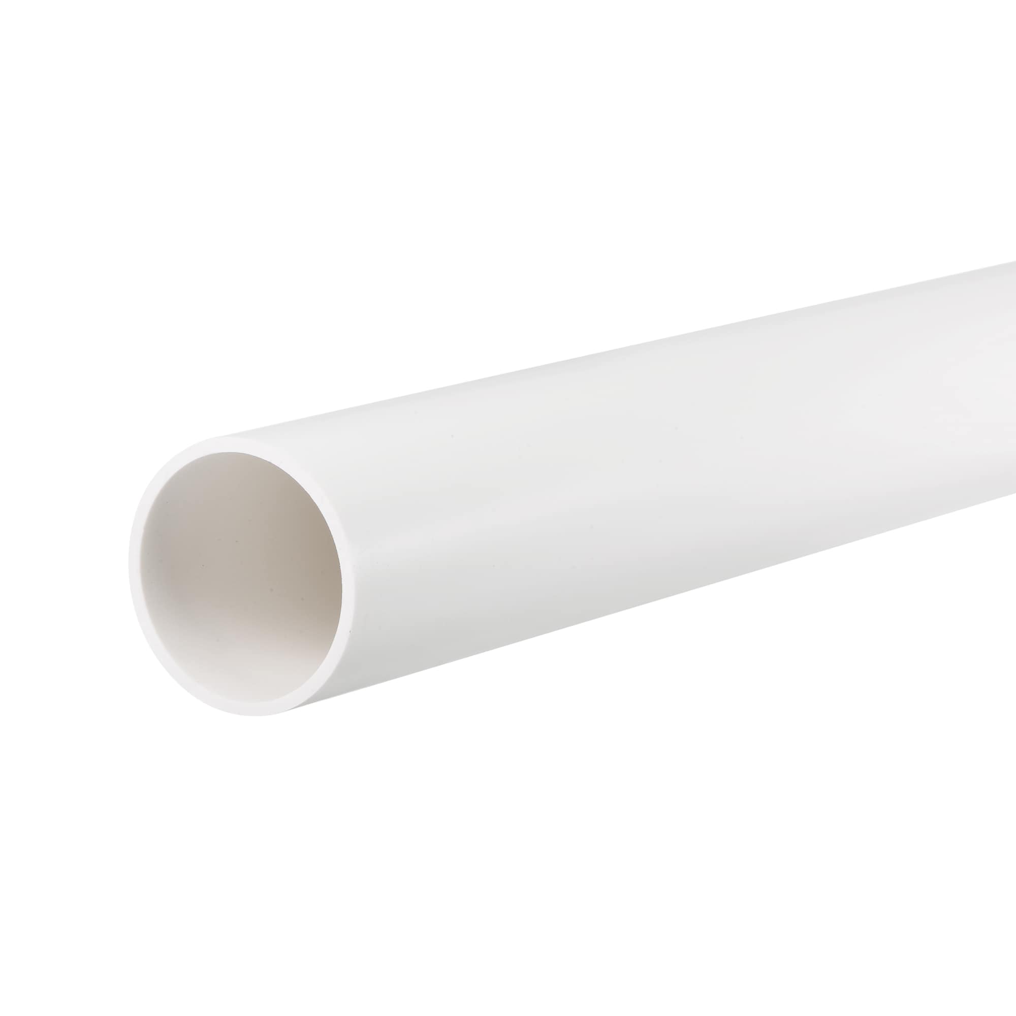Unique Bargains - PVC Rigid Tube Round Pipe Hardware Tubing 36mm ID 40mm OD 350mm White High Impa...