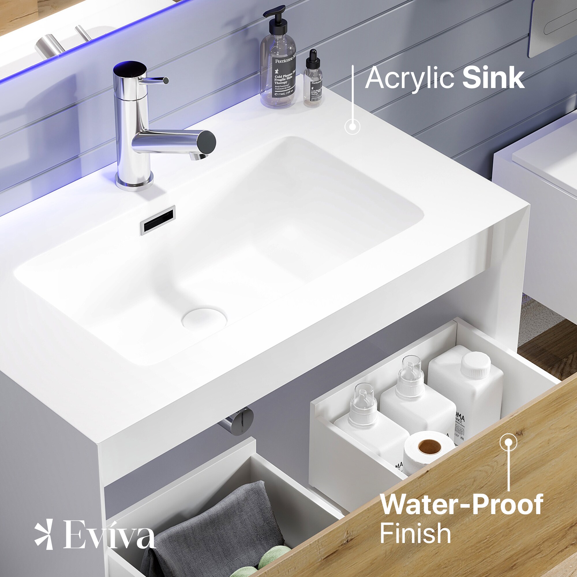 Eviva EVVN277-36OAK-WH Bath-Vanity-Combo - View #4