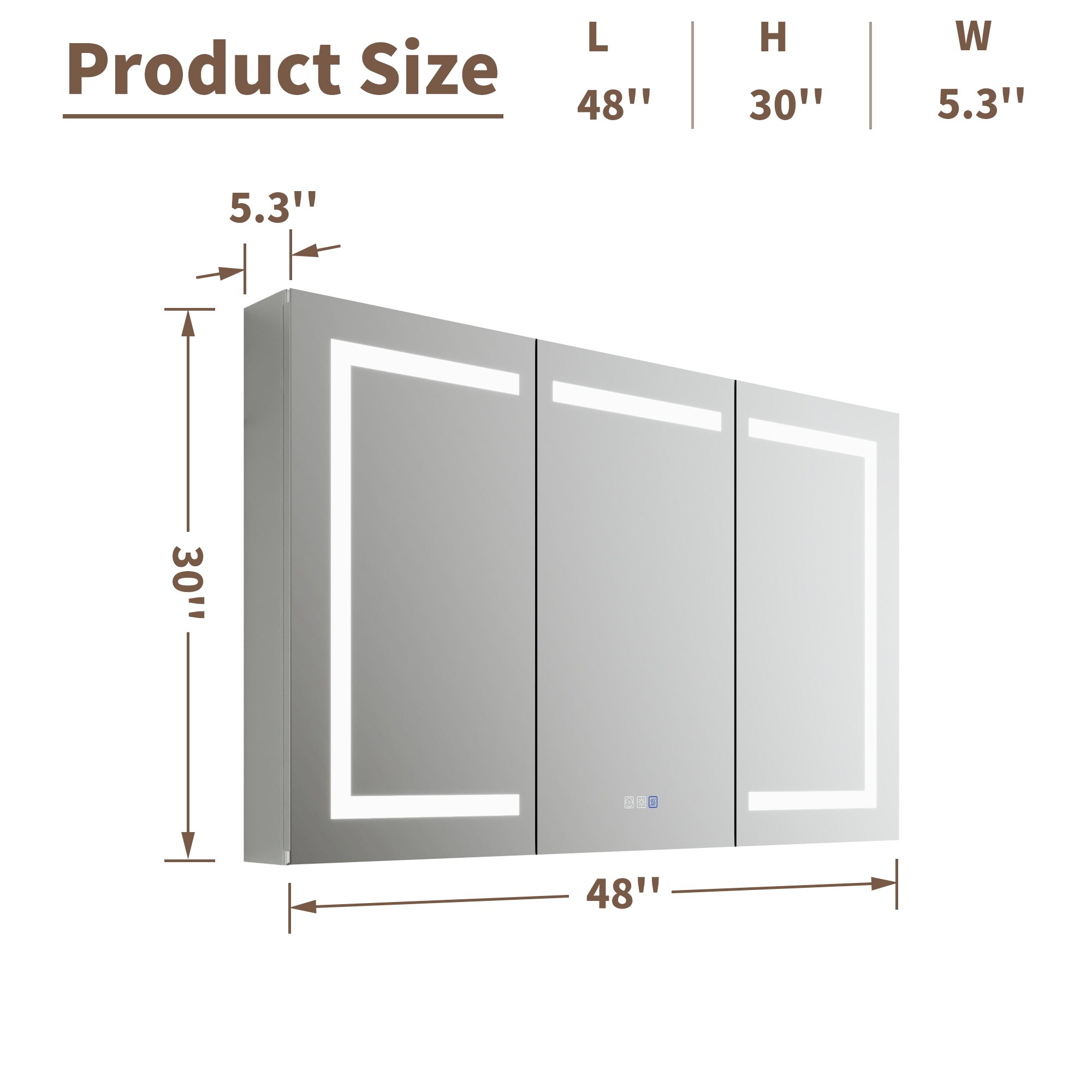 Forclover JV3M-4830D Bathroom-Medicine-Cabinets - View #5
