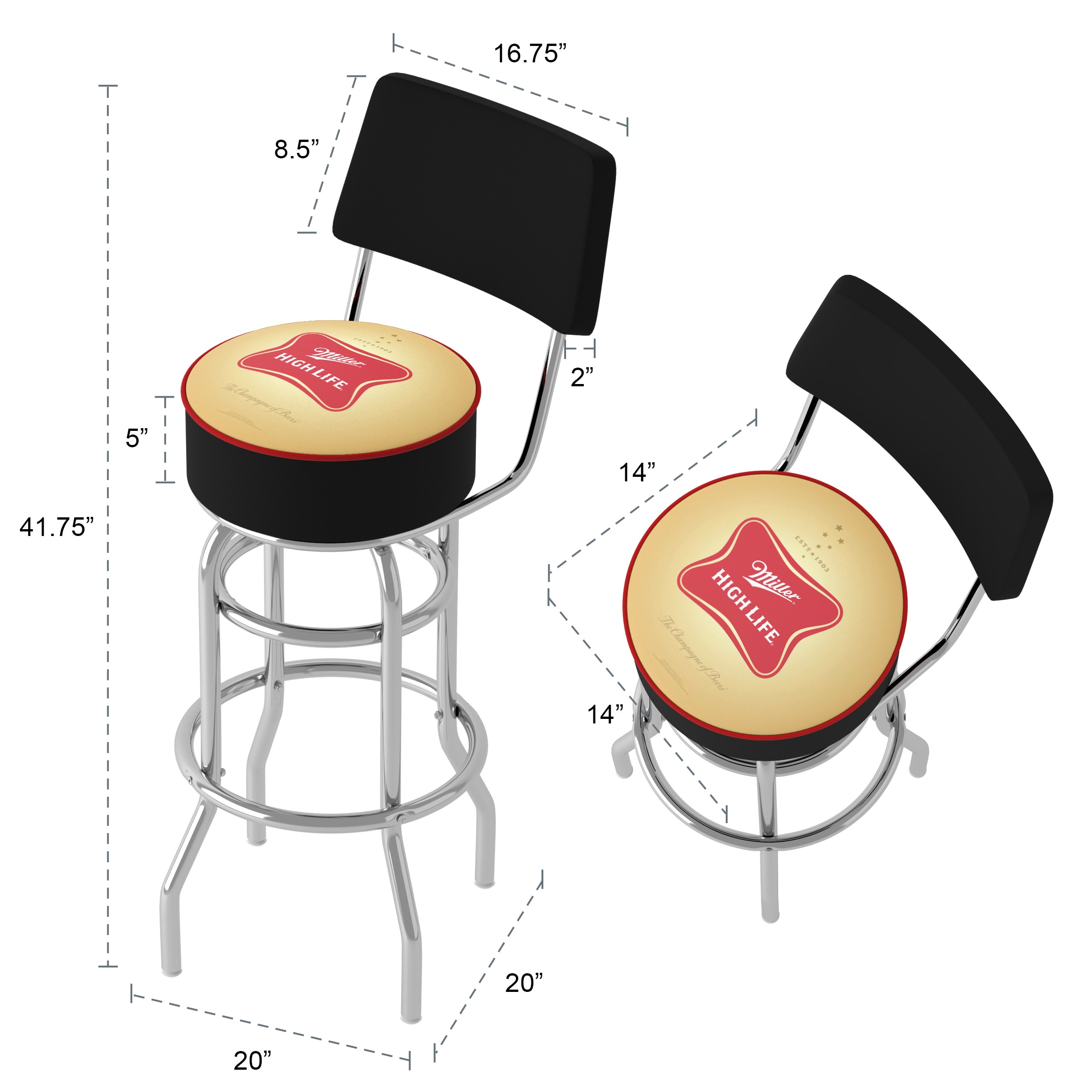 Trademark Gameroom MHL1100 stools - View #6