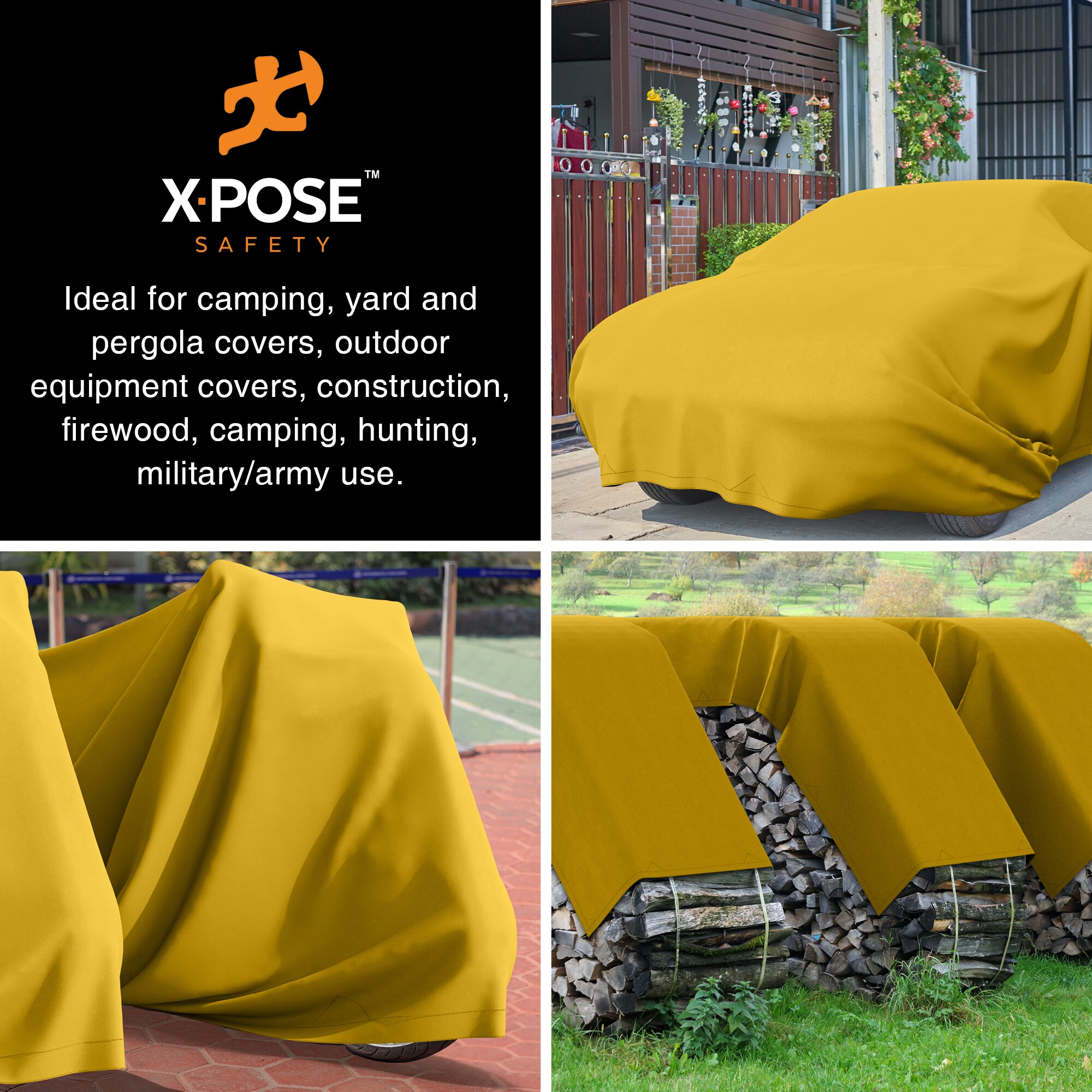 Canvas Tarps Heavy Duty Waterproof Cover with Grommets for Canopy