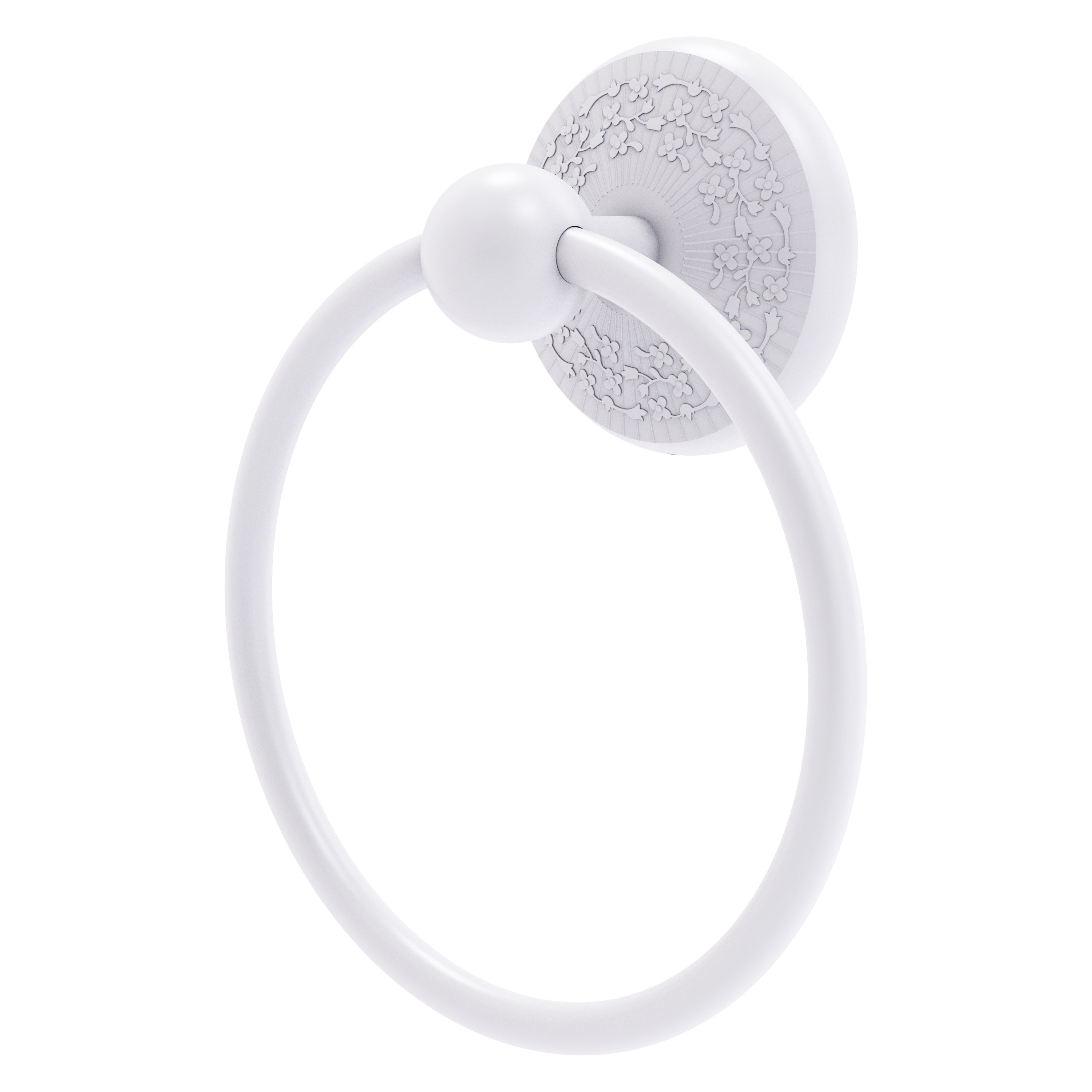 Allied Brass PMC-16-WHM Prestige Monte Carlo Matte White Wall mount Single Towel Ring