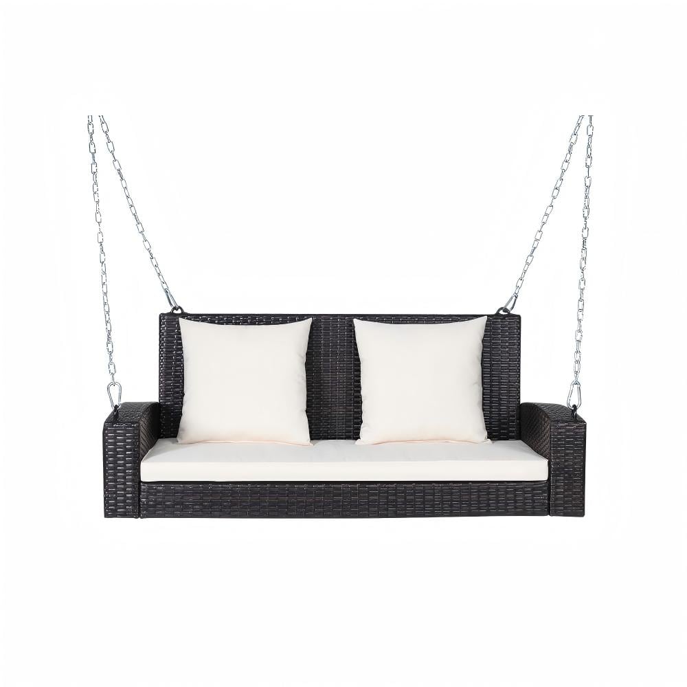 Forclover HYFE-68879WH Swing 2 -person White Steel Outdoor Swing