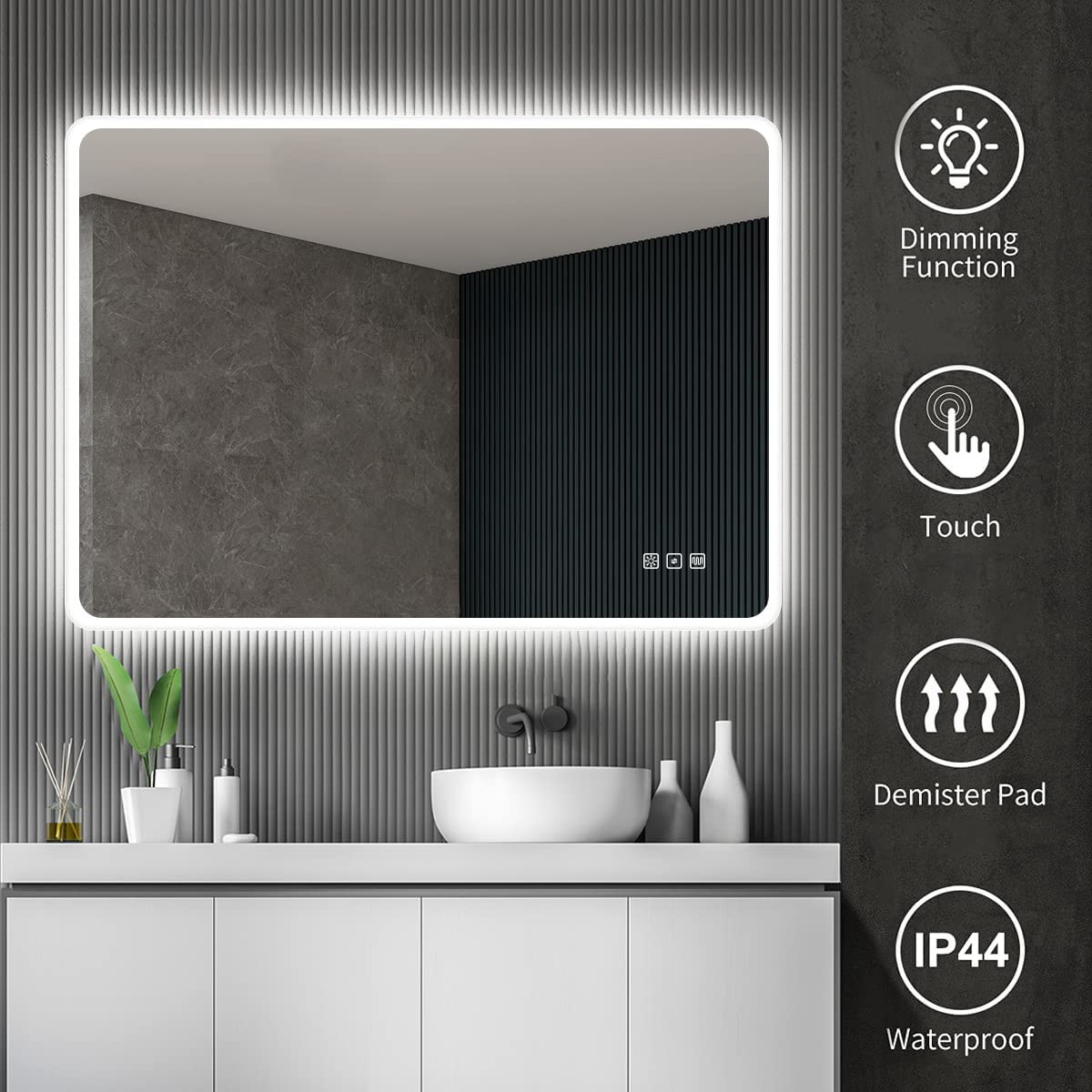 KINWELL UCM3017-6080 Framed-Bath-Mirrors - View #3
