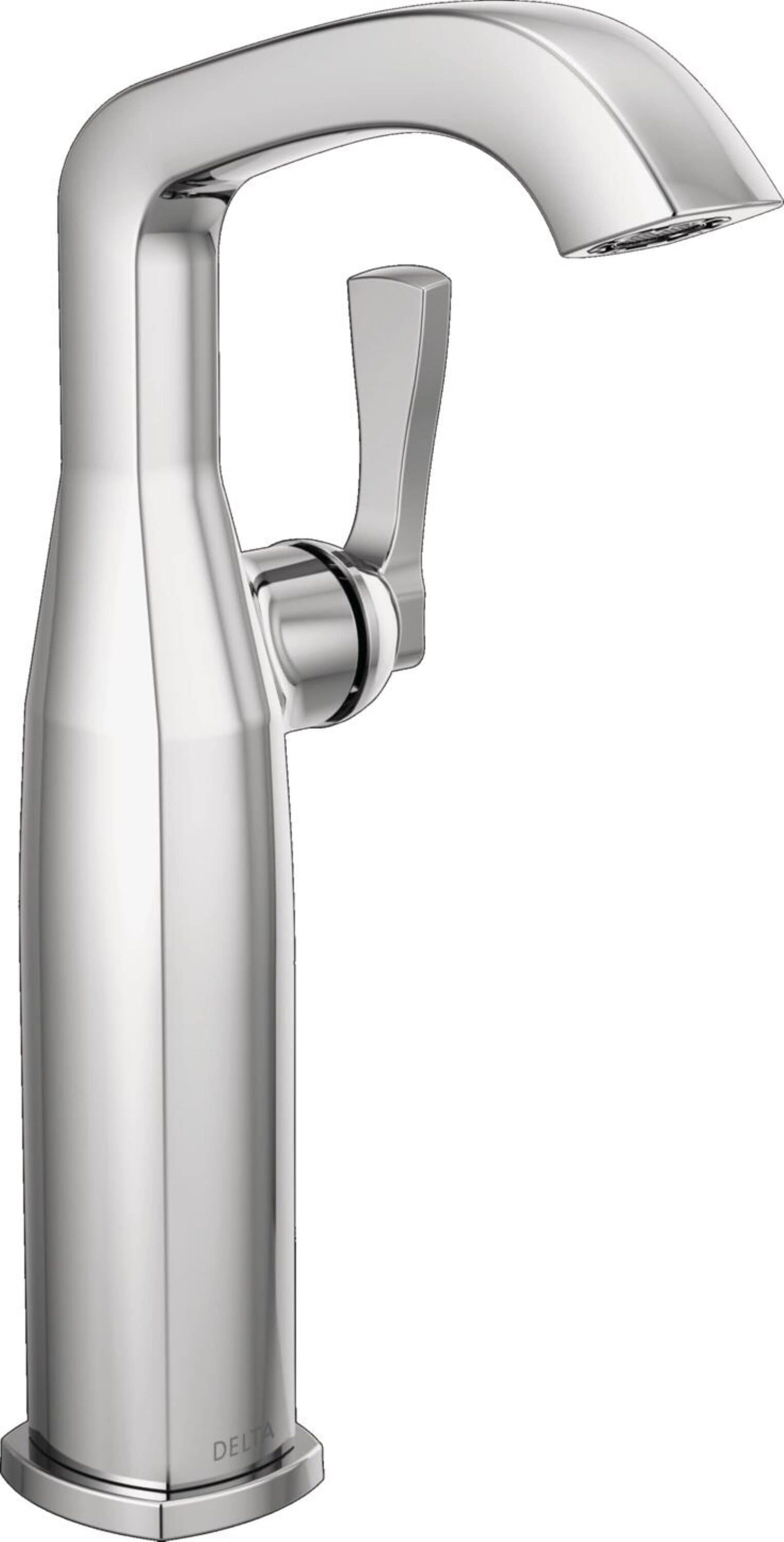 Delta 776-PR-DST Stryke Lumicoat Chrome Vessel 1-handle WaterSense Mid-arc Residential Handle Bathroom Sink Faucet