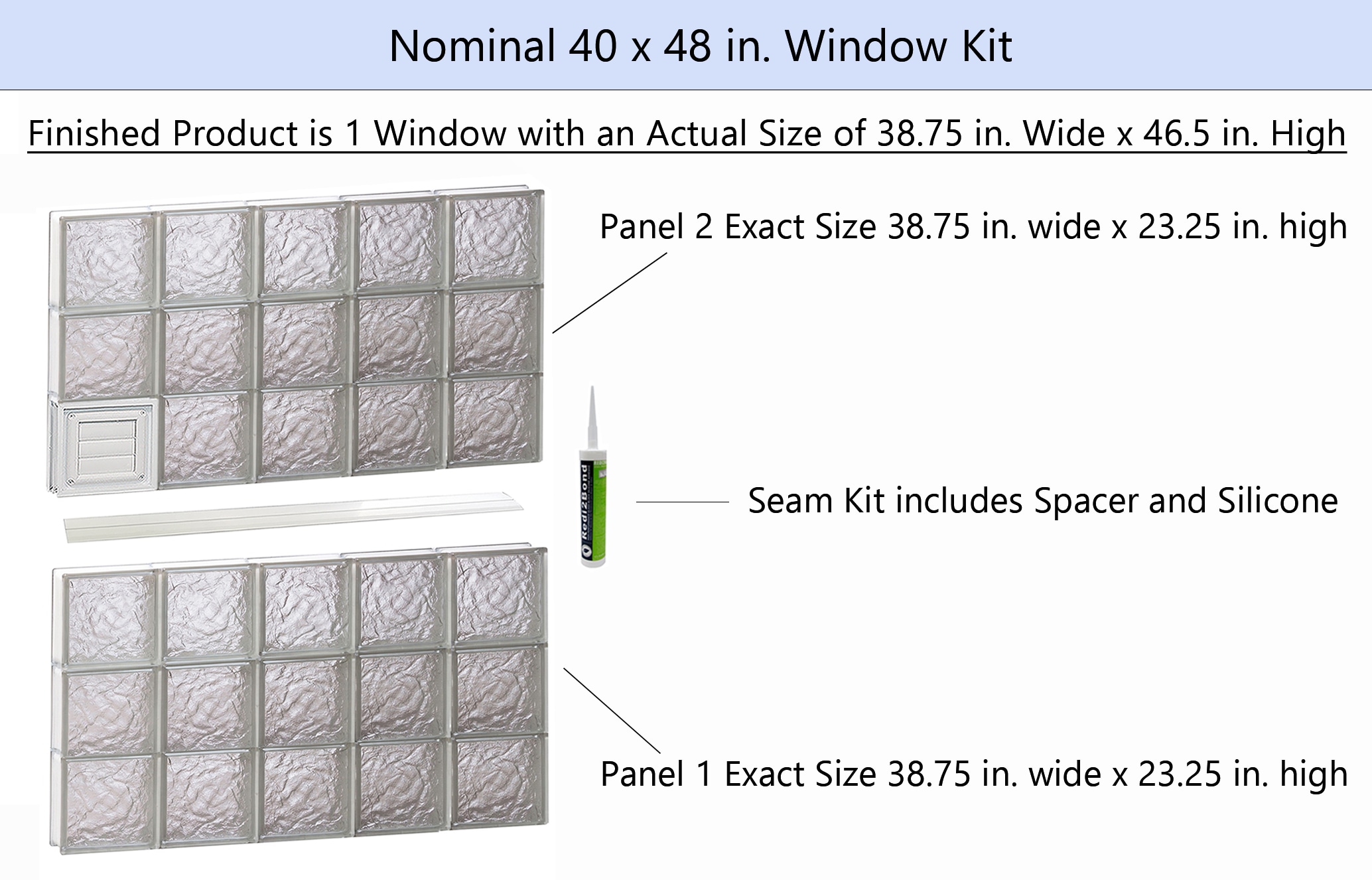 REDI2SET D4048IS Glass-Block-Windows - View #2