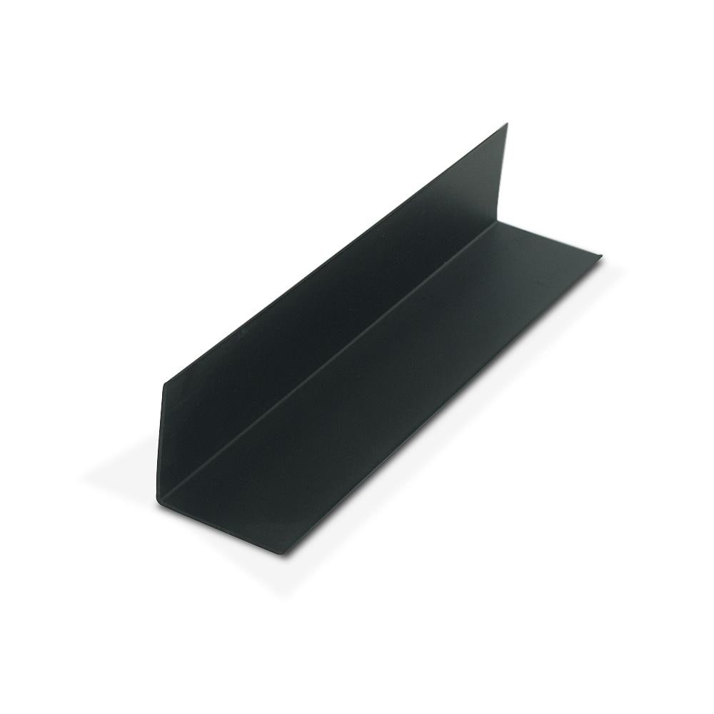 Outwater 3P1.27.00789 Black 1-1/2-in X 3/64 (.047-in) Thick Styrene Plastic Even Leg Angle Moulding 72-in Lengths (Pack of 18-Pieces, 108-ft Total)