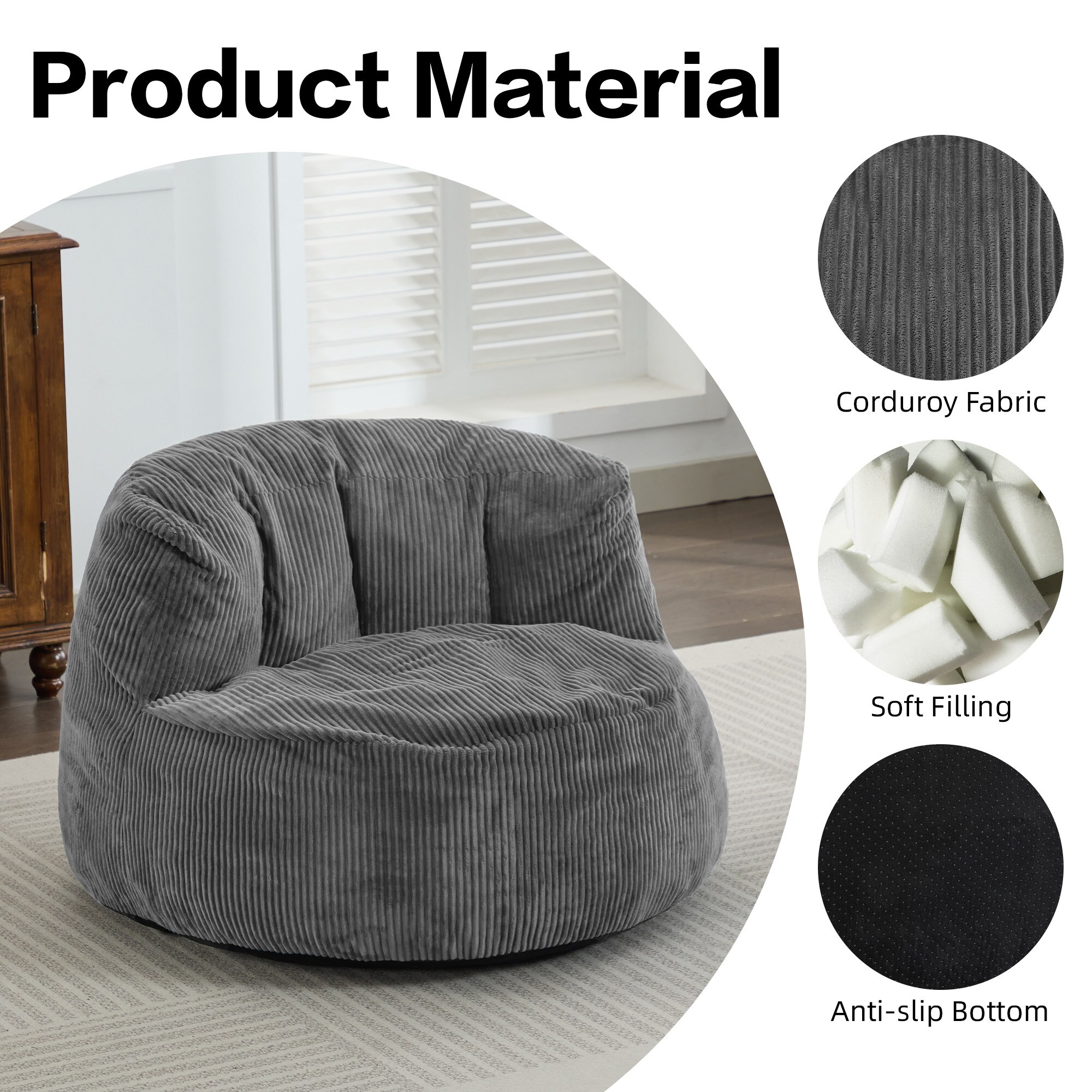 VOUA SAF-JDRYRB-BKK Bean-Bag-Chairs - View #7