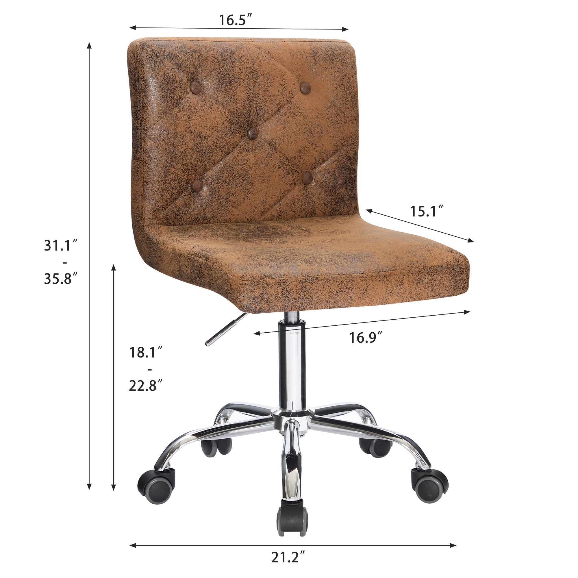 Vecelo LOE-OC05-DBRN Office-Chairs - View #3