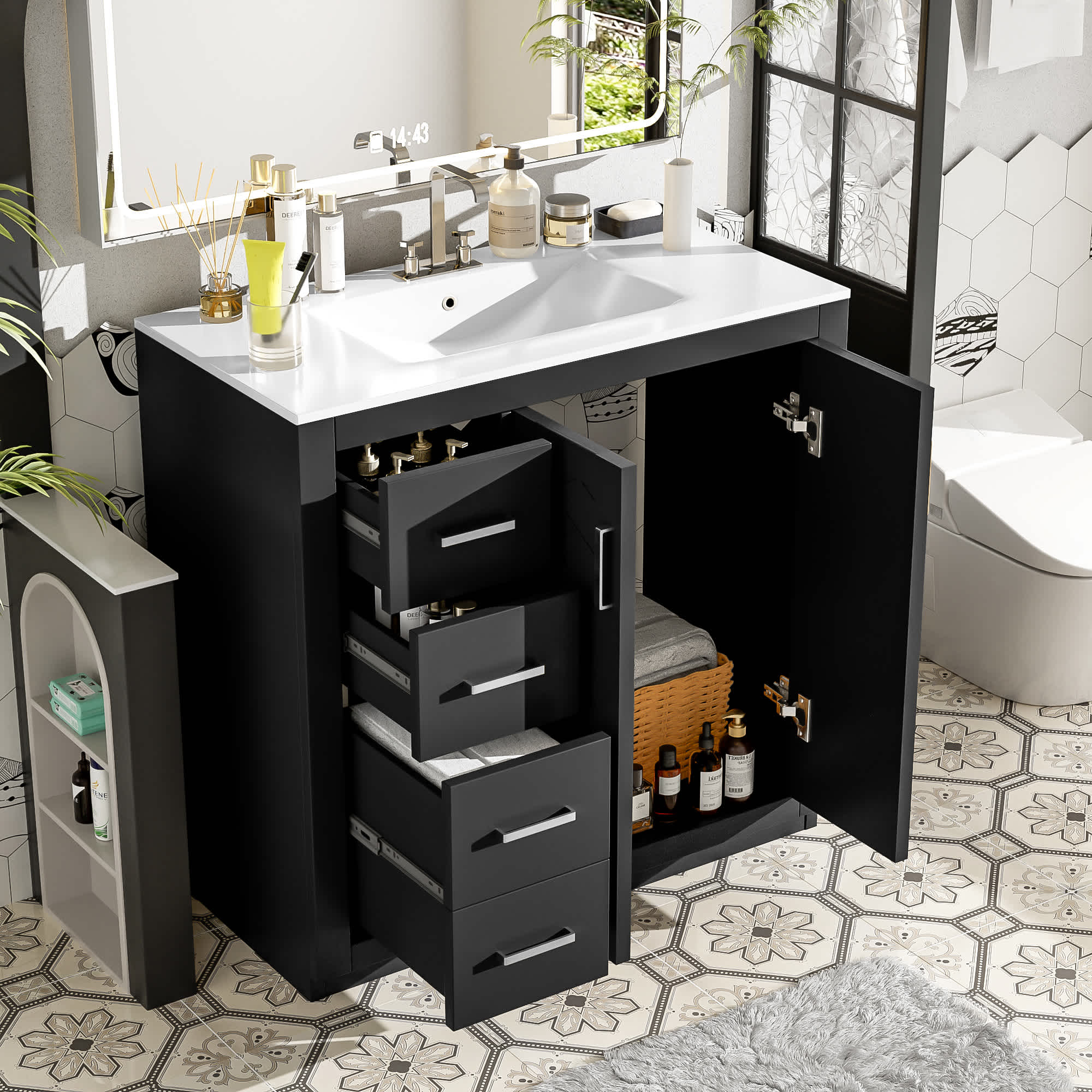 Vynxaria LEXY1405-DJYS-SZT175 Bath-Vanity-Combo - View #3
