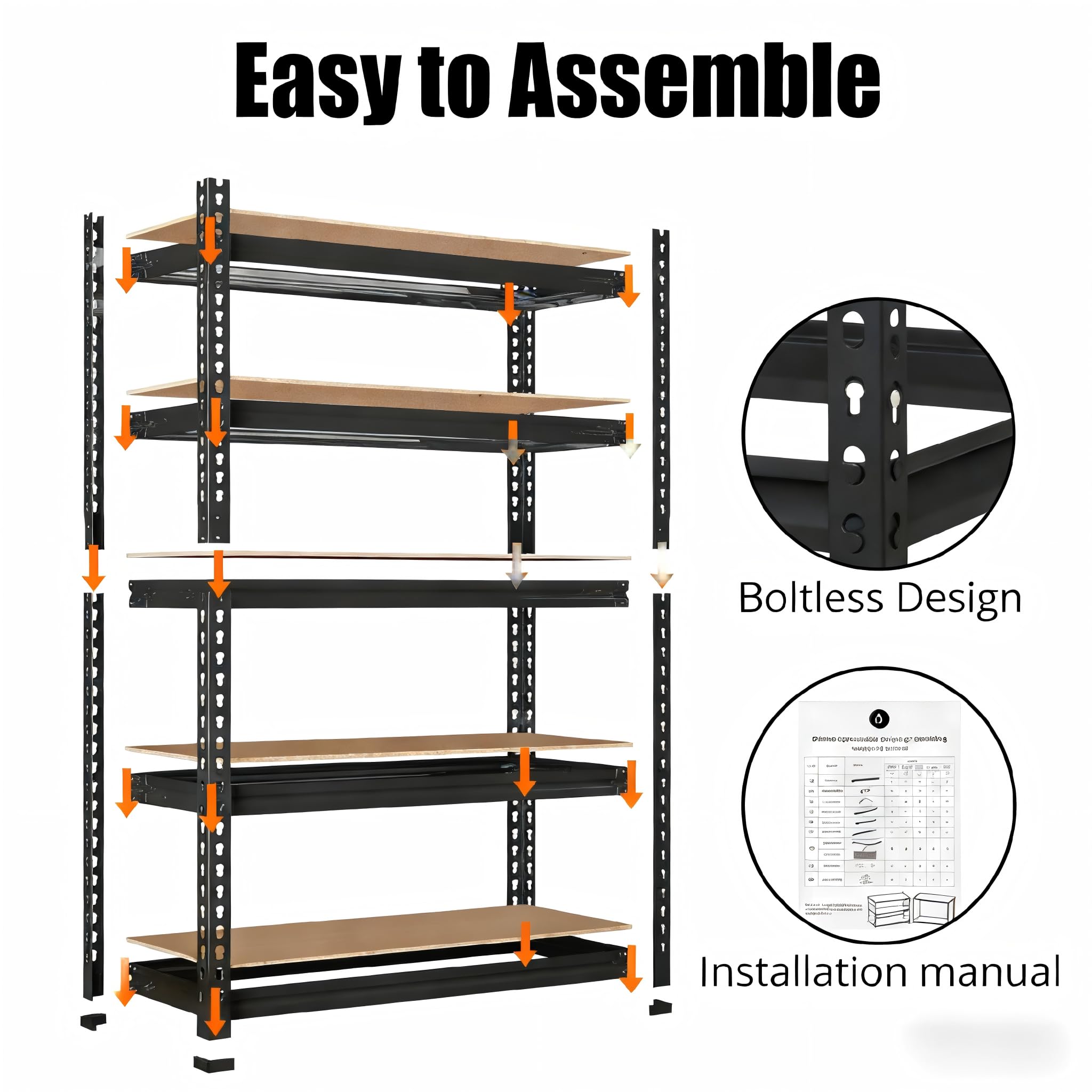 GarveeLife FLYPIS014EI6D2 Free-Standing-Shelving - View #4
