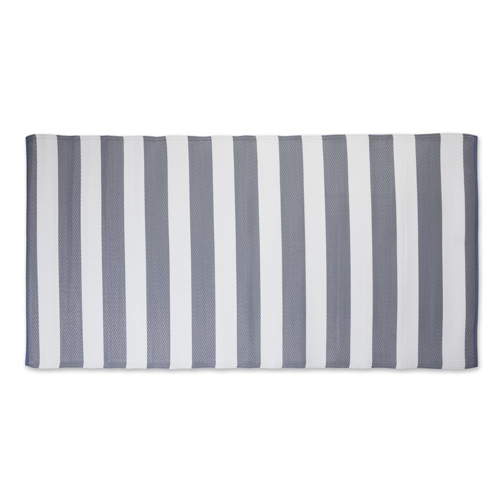 DII 3 x 6 Gray and White Indoor/Outdoor Stripe Area Rug in the Rugs ...