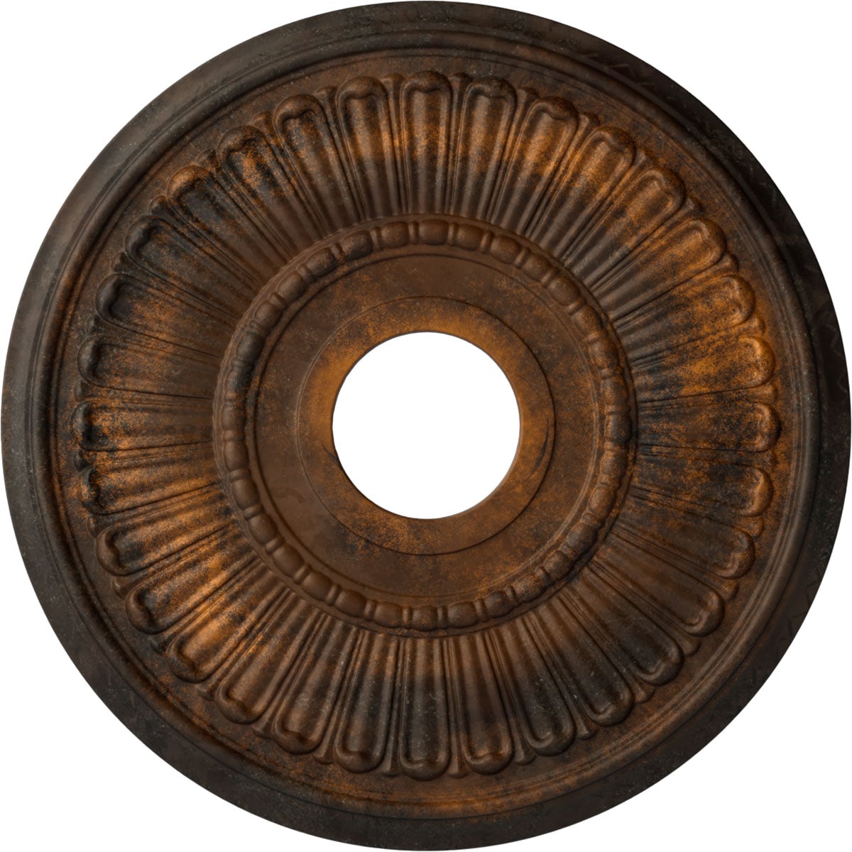 Ekena Millwork CM16MLRUS Melonie 16-in W x 16-in L Painted Rust Polyurethane Whole Ceiling Medallion