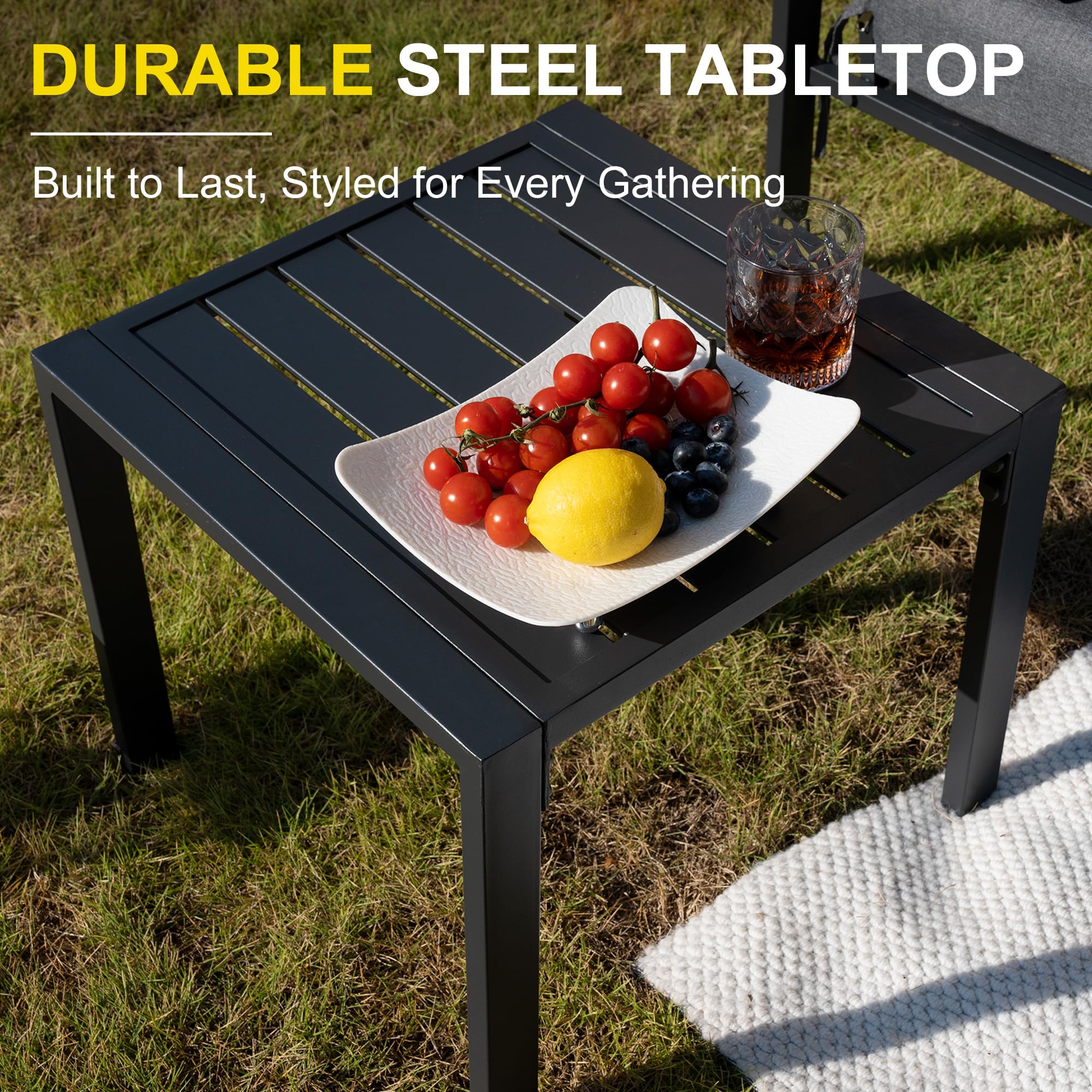 AURA OUTDOOR SIS002-BE Patio-Conversation-Sets - View #5