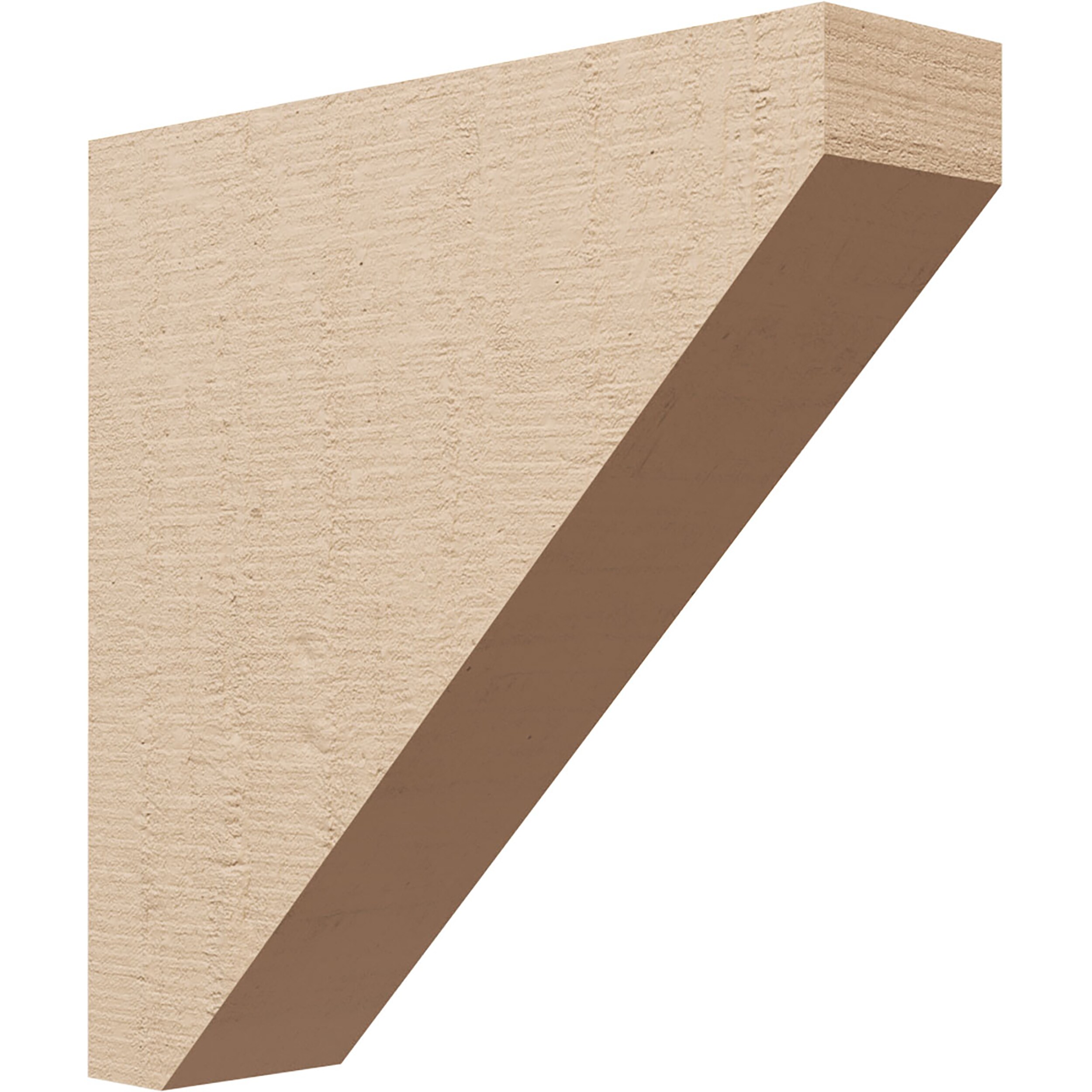 Ekena Millwork CORU04X16X16CONRCPR 4-in x 16-in x 16-in Rough Cedar Woodgrain TimberThane Primed Urethane Paintable/Stainable Corbel