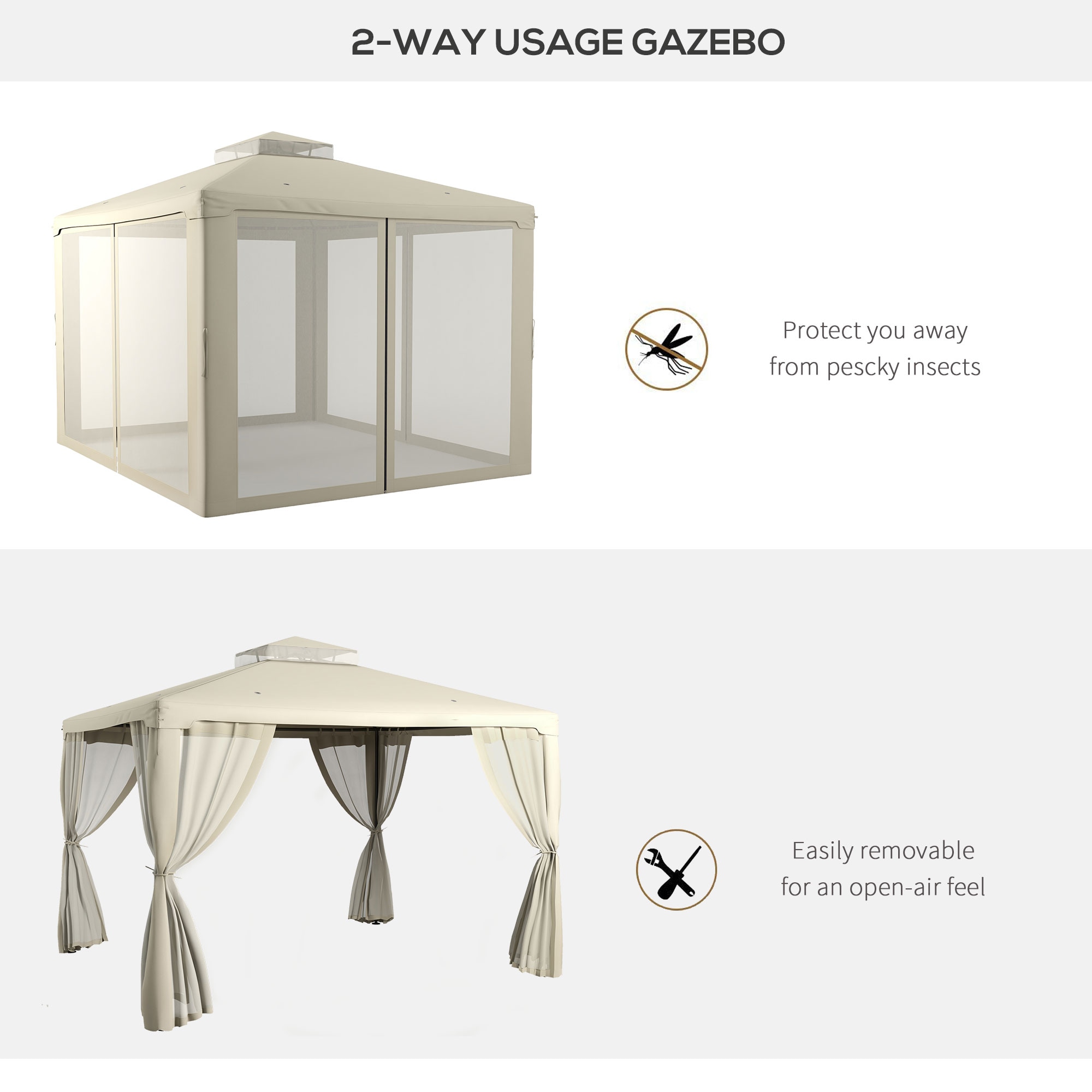 ToolCat BZ2-6-PW Wood-Resin-Gazebos - View #6