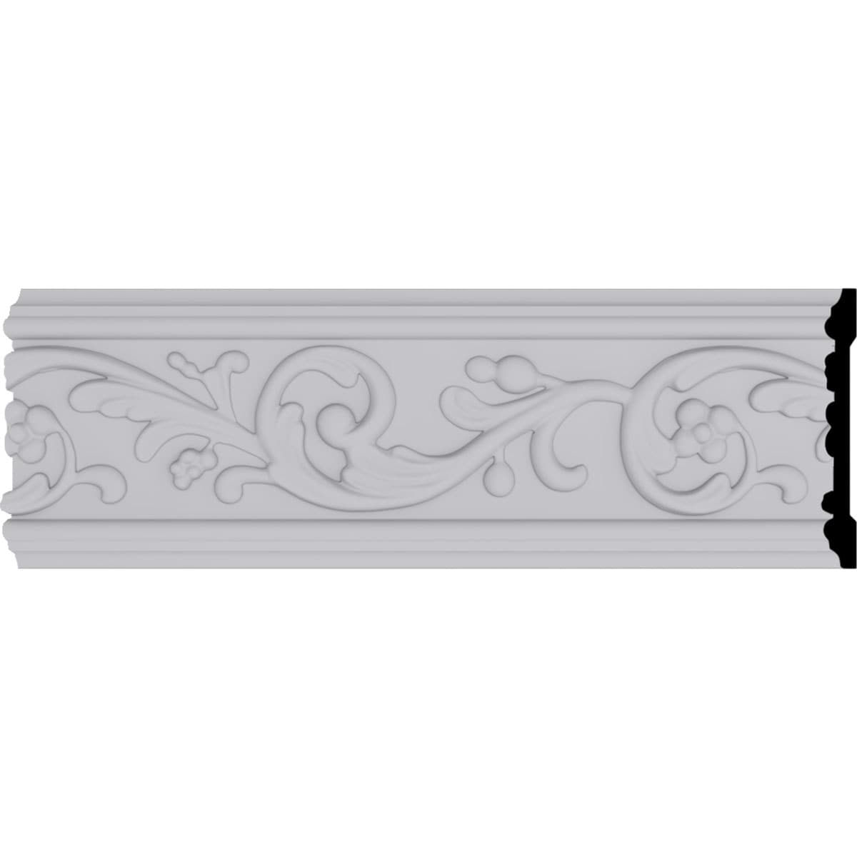 White Polyurethane Aberdeen Crown Moulding 94.5" Length