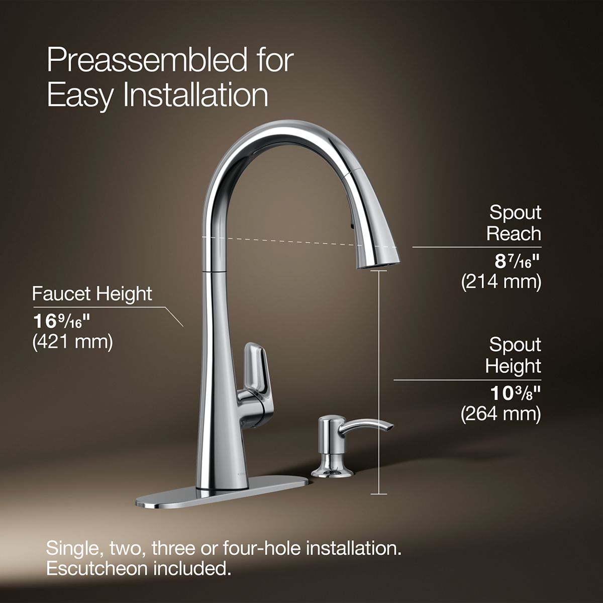 KOHLER R33444-SD-CP Kitchen-Faucets - View #3