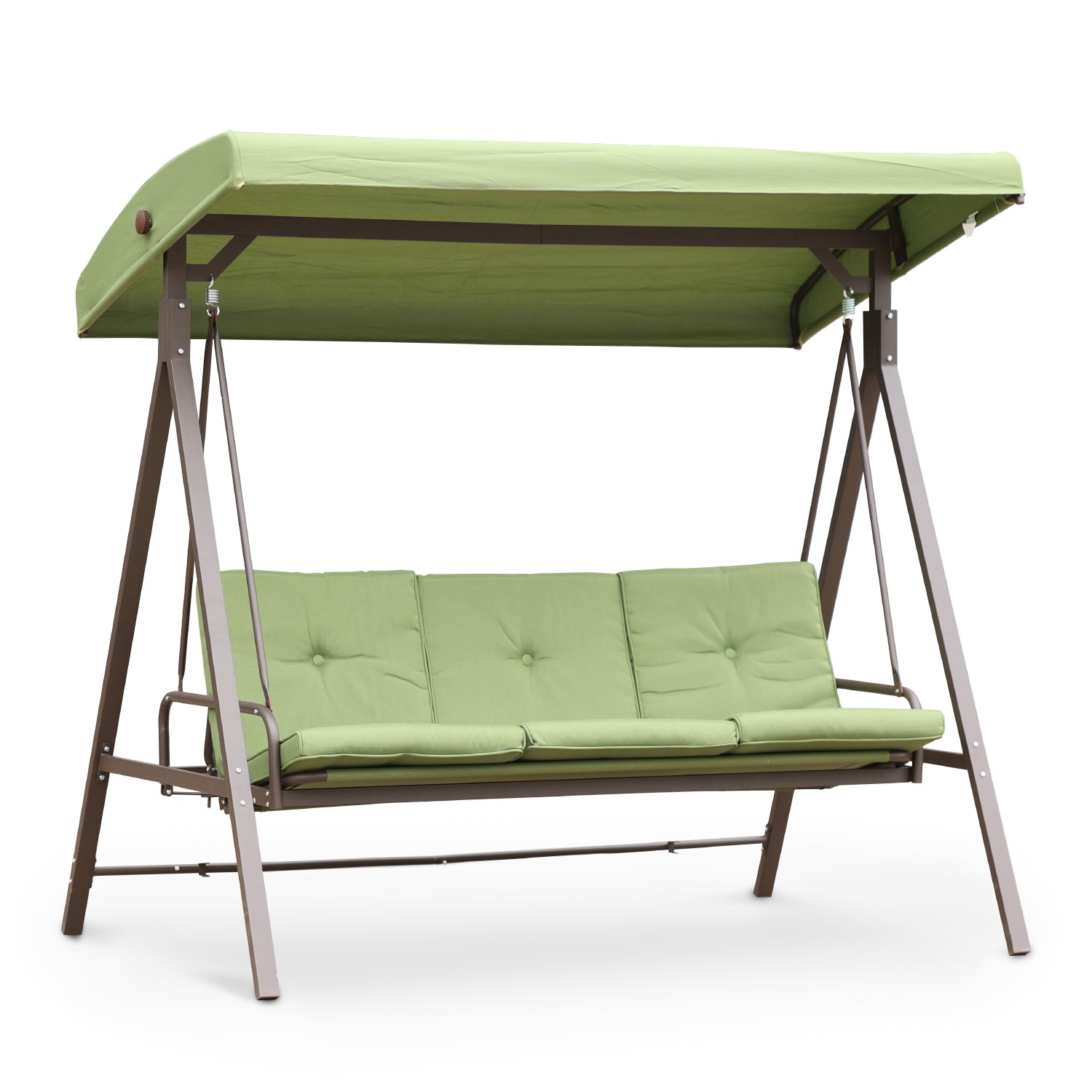 Aoodor A052-PGNBN AOODOR LLC 3 -person Green Steel Outdoor Swing