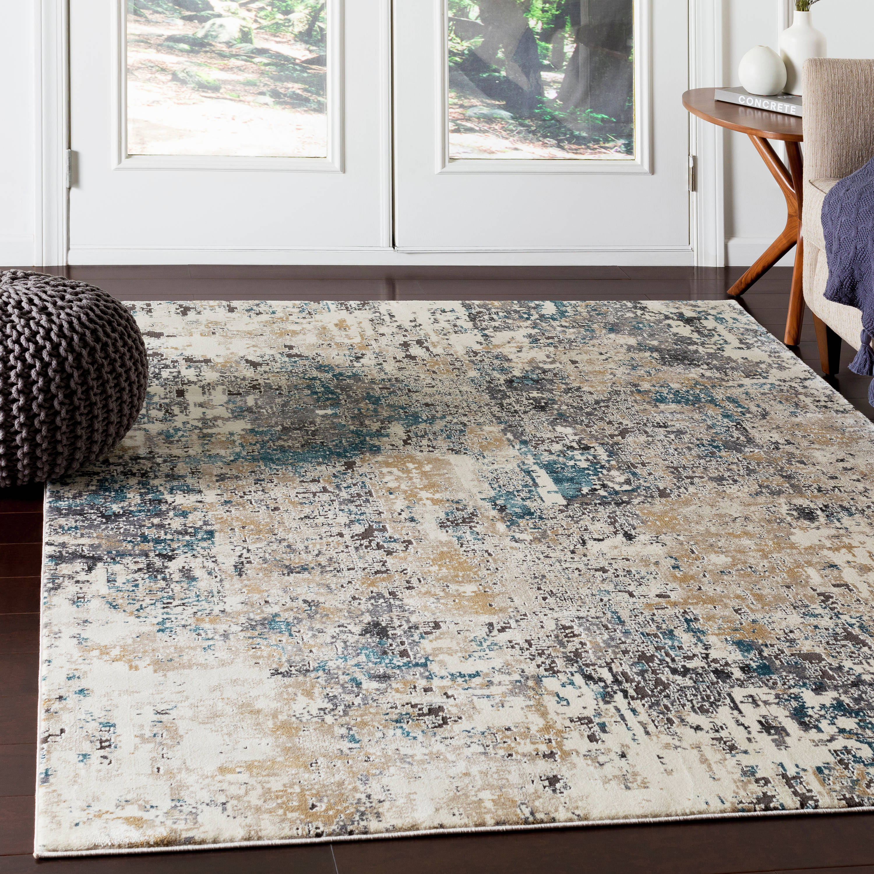 Surya 7 x 10 Taupe Indoor Abstract Industrial Area Rug in the Rugs ...