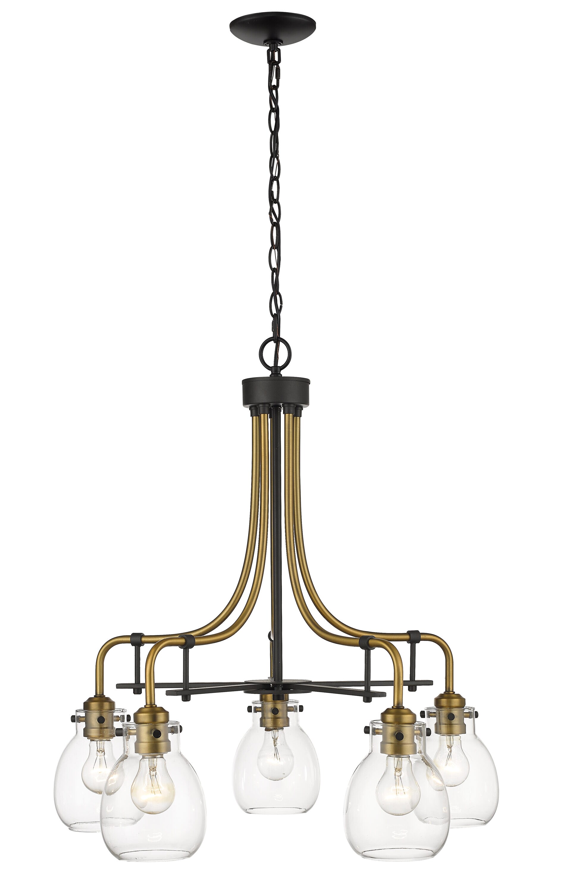 Z-Lite 466-5MB-OBR Kraken 5 -Light Multiple finishes Multiple colors Industrial For Use in Dining Rooms, Foyers, Kitchens, Living Rooms Chandelier