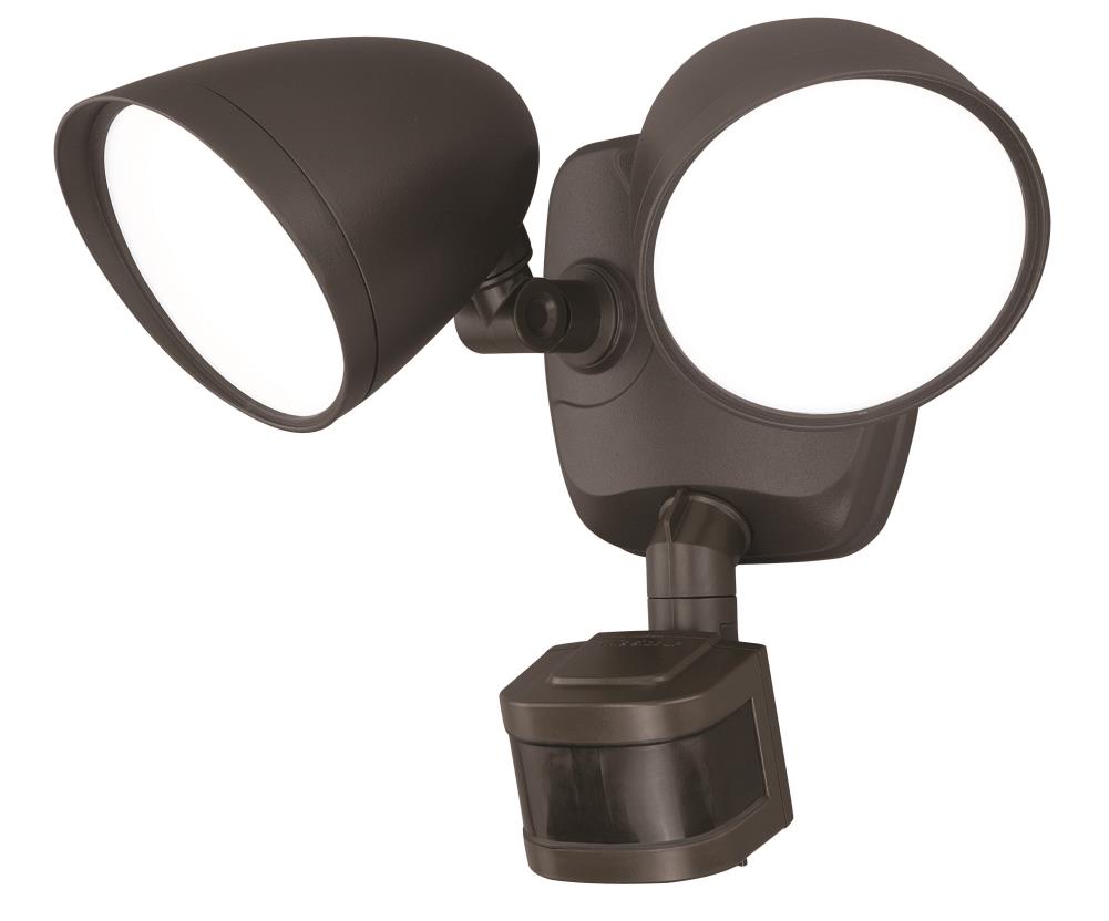 Cascadia T0171 180-Degree 2400-Lumen Bronze Hardwired Integrated LED Outdoor Motion-Activated Flood Light with Timer