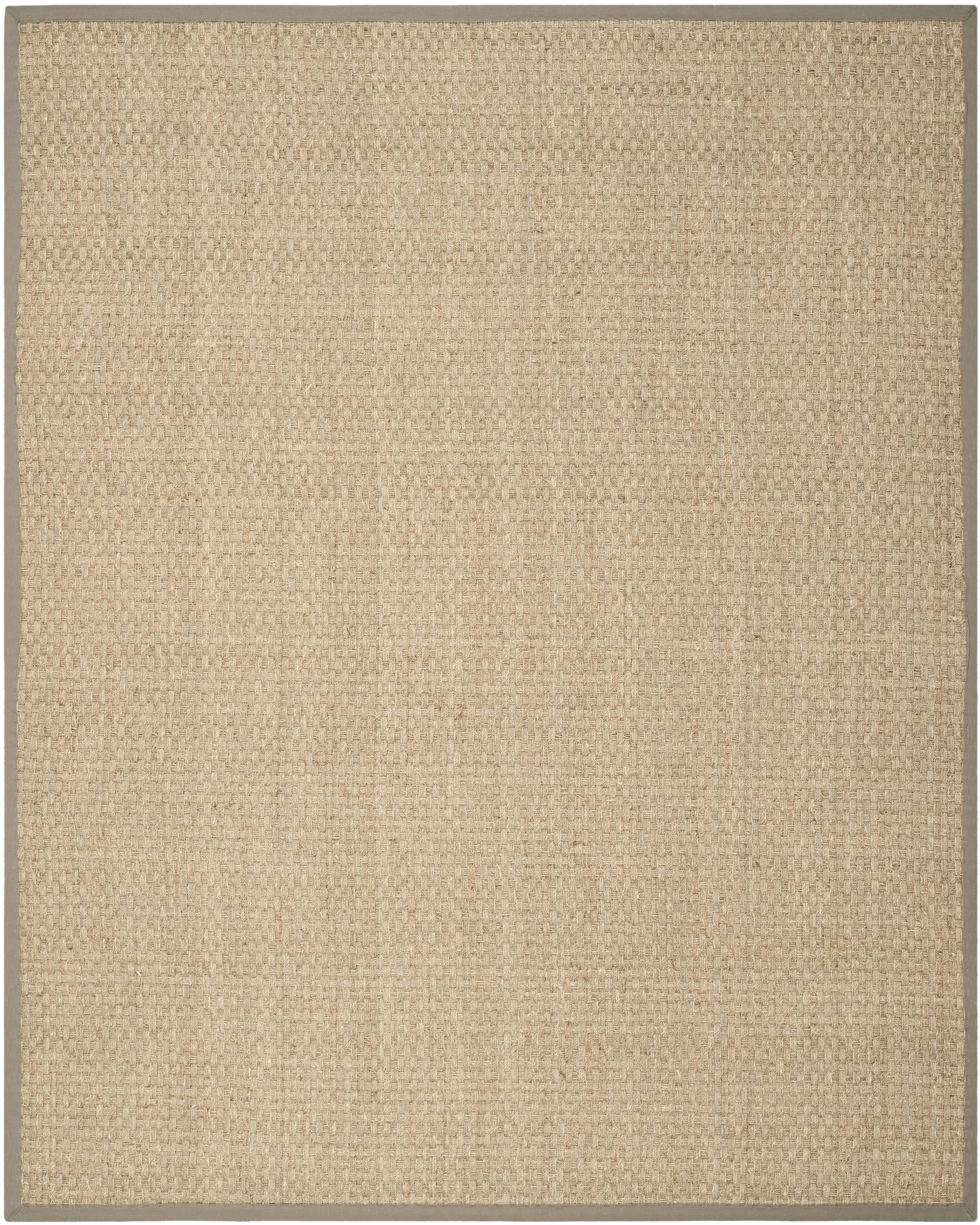 Safavieh NF114P-8 Natural Fiber Hampton 8 x 10 (ft) Loomed Seagrass Natural/Gray Rectangular Indoor Solid Coastal Area rug