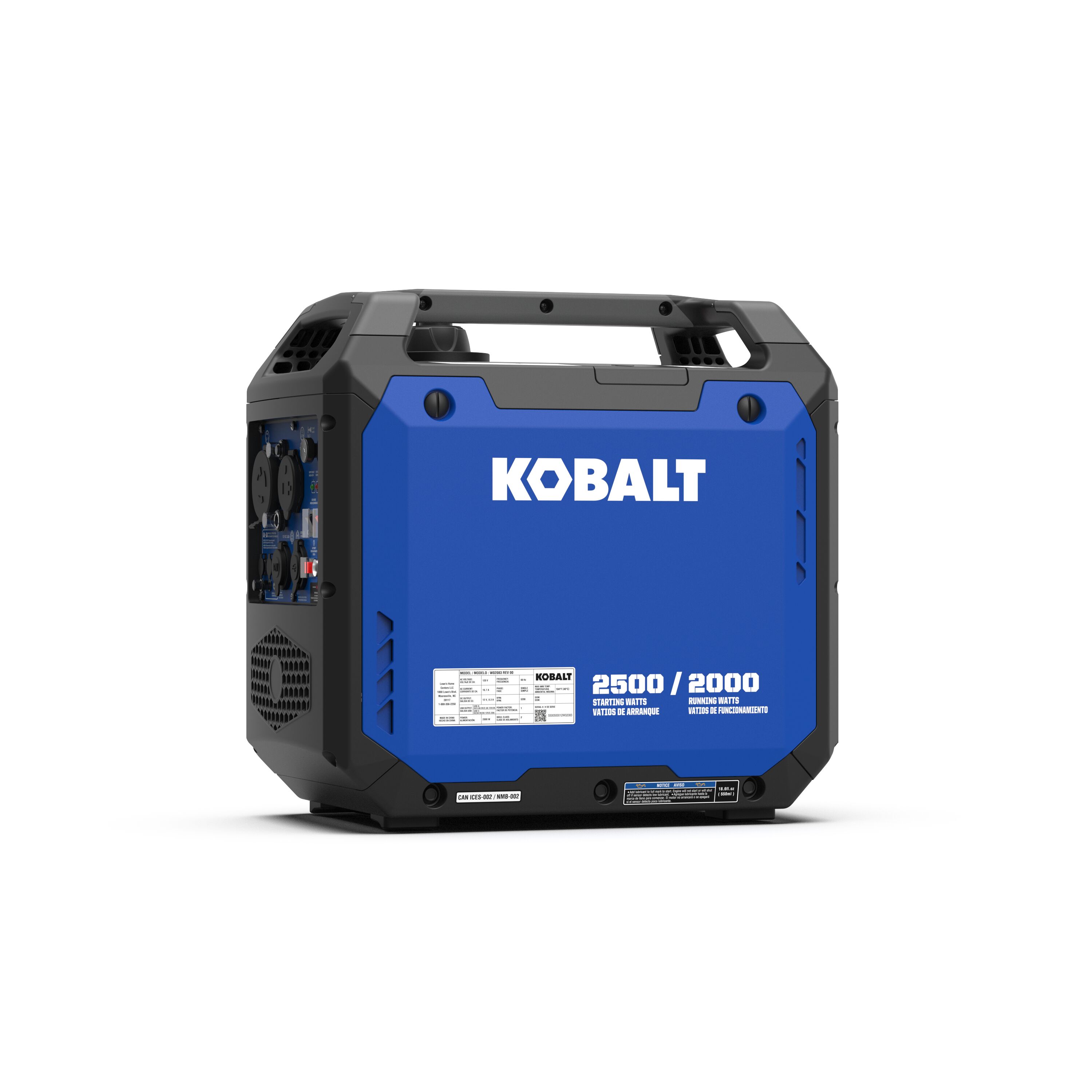 Kobalt W02083 Whisper 2500 -Watt Single Fuel (Gasoline) Inverter Generator