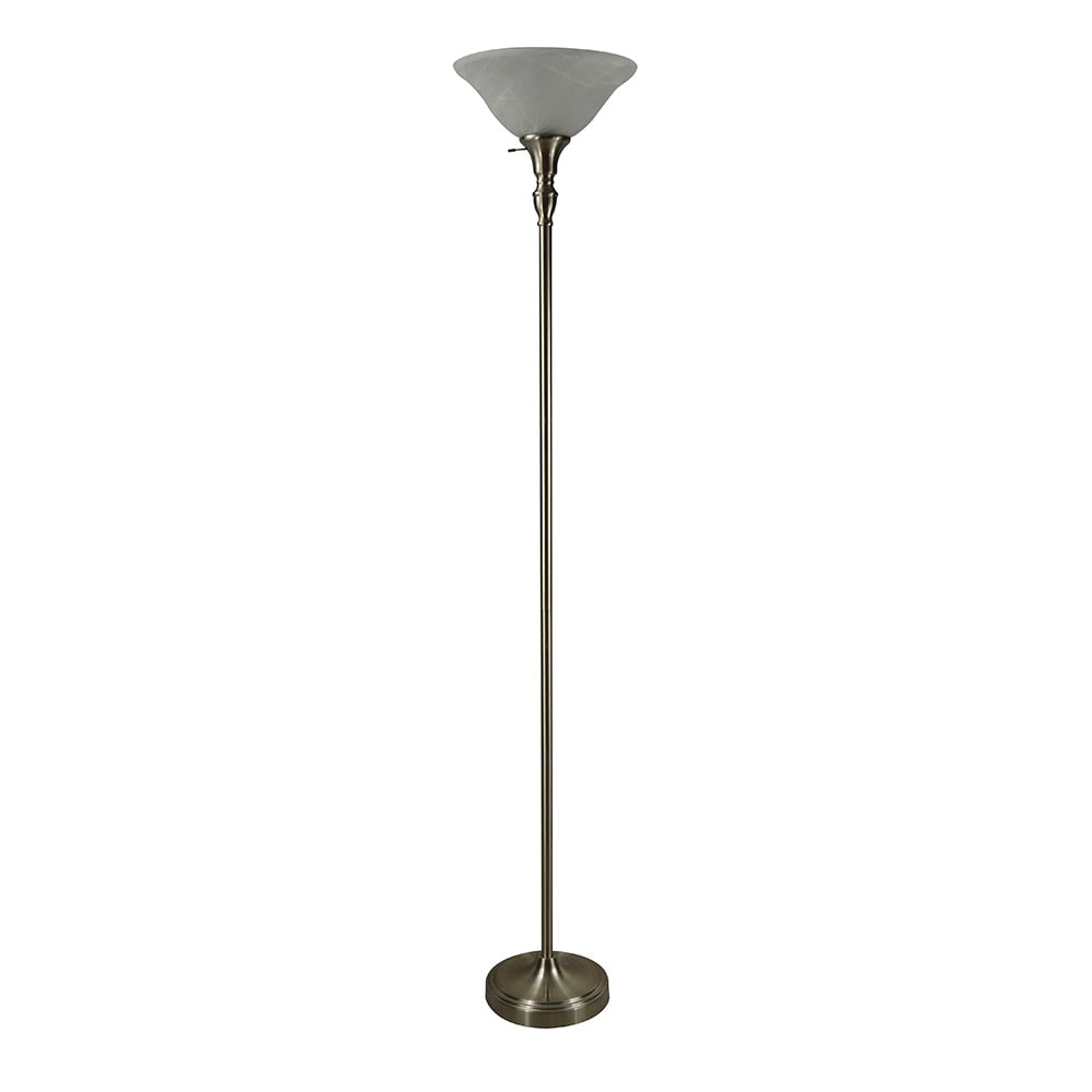 allen + roth 72-in Brushed Nickel Torchiere Floor Lamp at Lowes.com