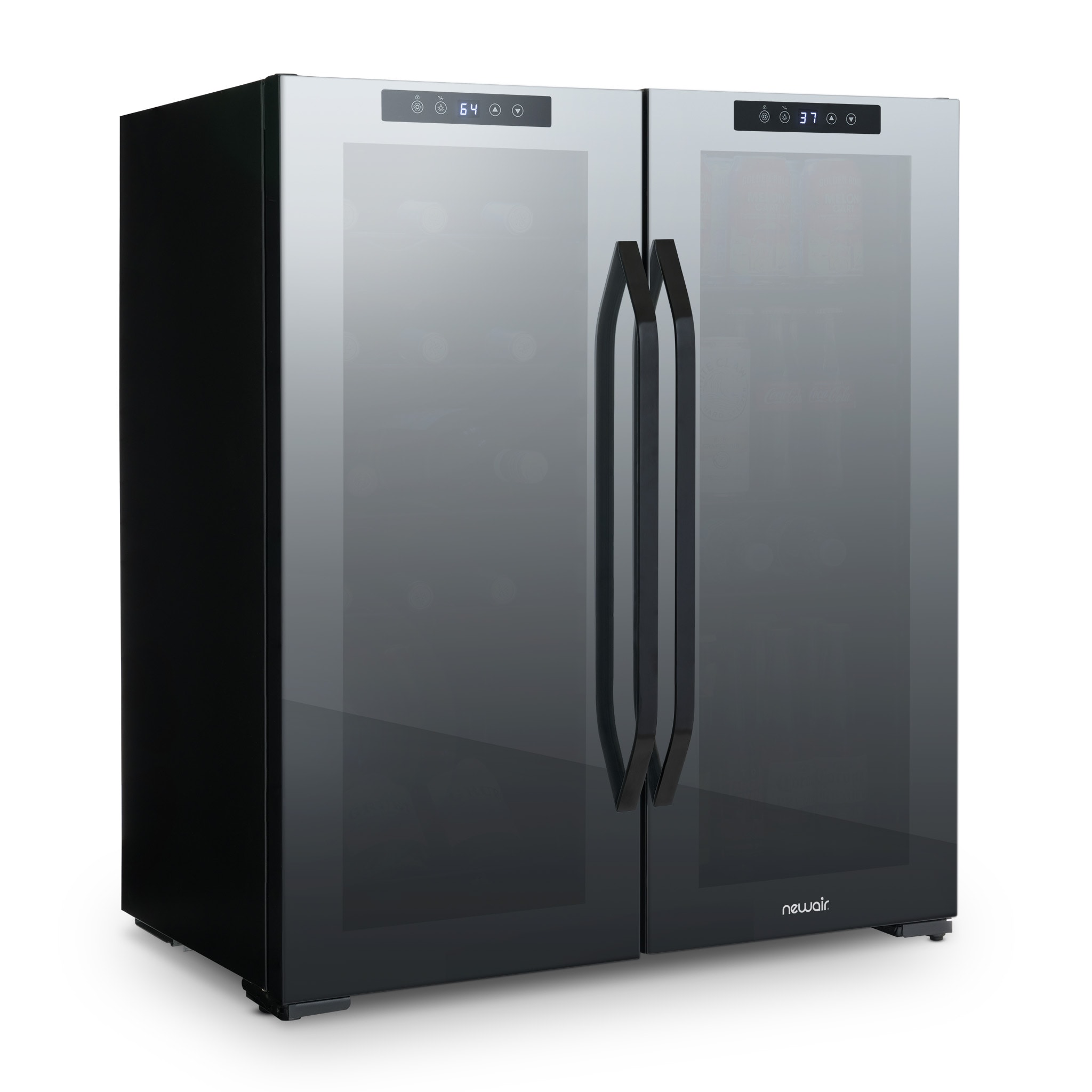 NewAir NWB077BKD0 27.4-Inches W 18 -Bottles Black Dual Zone Cooling Freestanding Indoor Wine Cooler