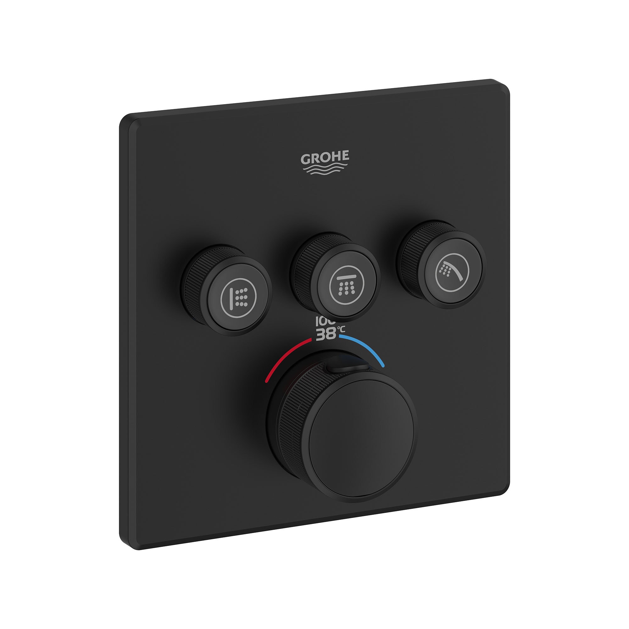 GROHE 291422430 Matte Black Sold separately Sold separately 6.25-Inches Shower Faucet