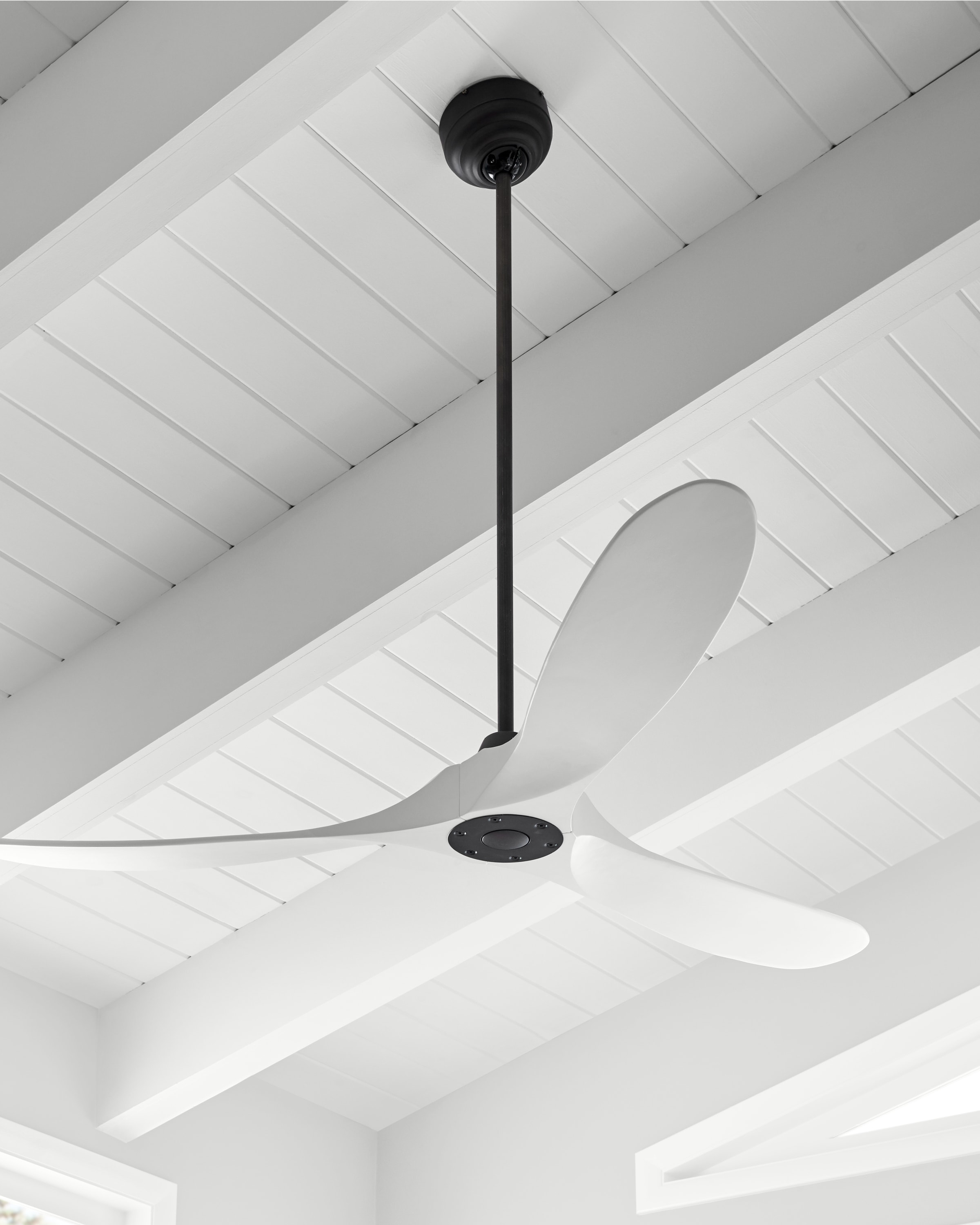 Matte White 60" Ceiling Fan with LED Light and Remote
