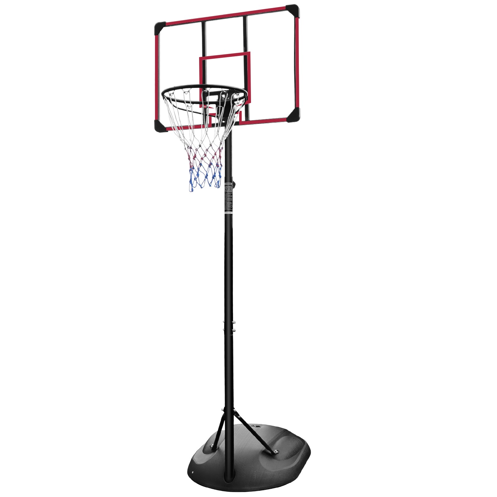 Afoxsos  Portable Basketball Hoop System Height Adjustable 75ft to 92ft with 32 Inch Shatterproof Backboard Wheels for Indoor Outdoor Use