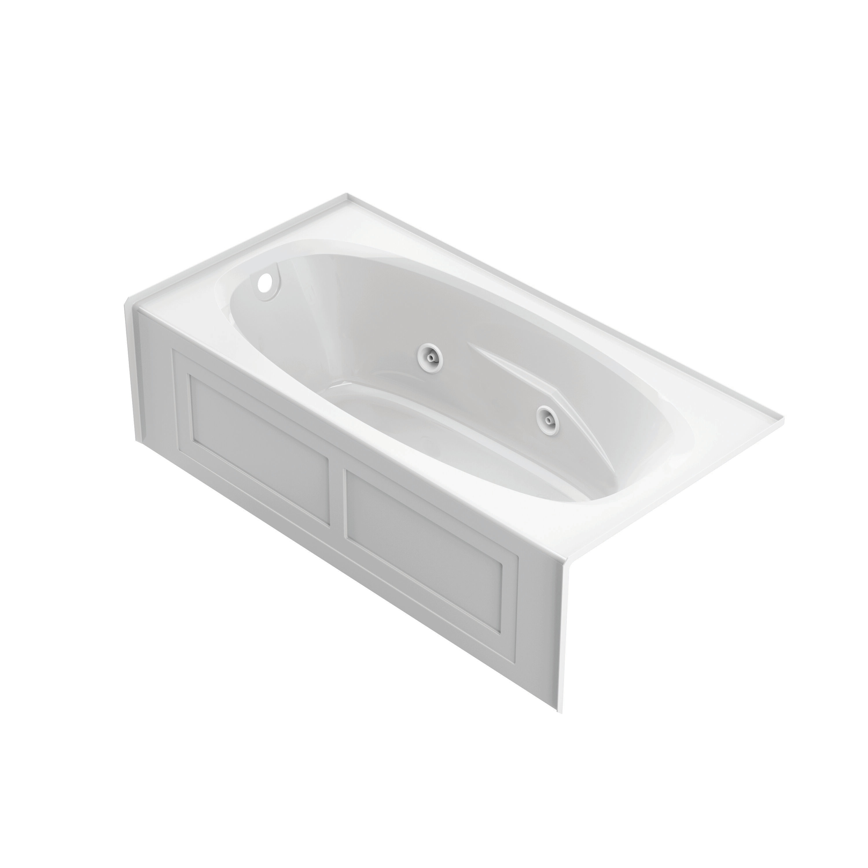 Jacuzzi NF42959 AMIGA 36-in x 72-in White Acrylic Rectangular Alcove Whirlpool tub ( Left Drain )